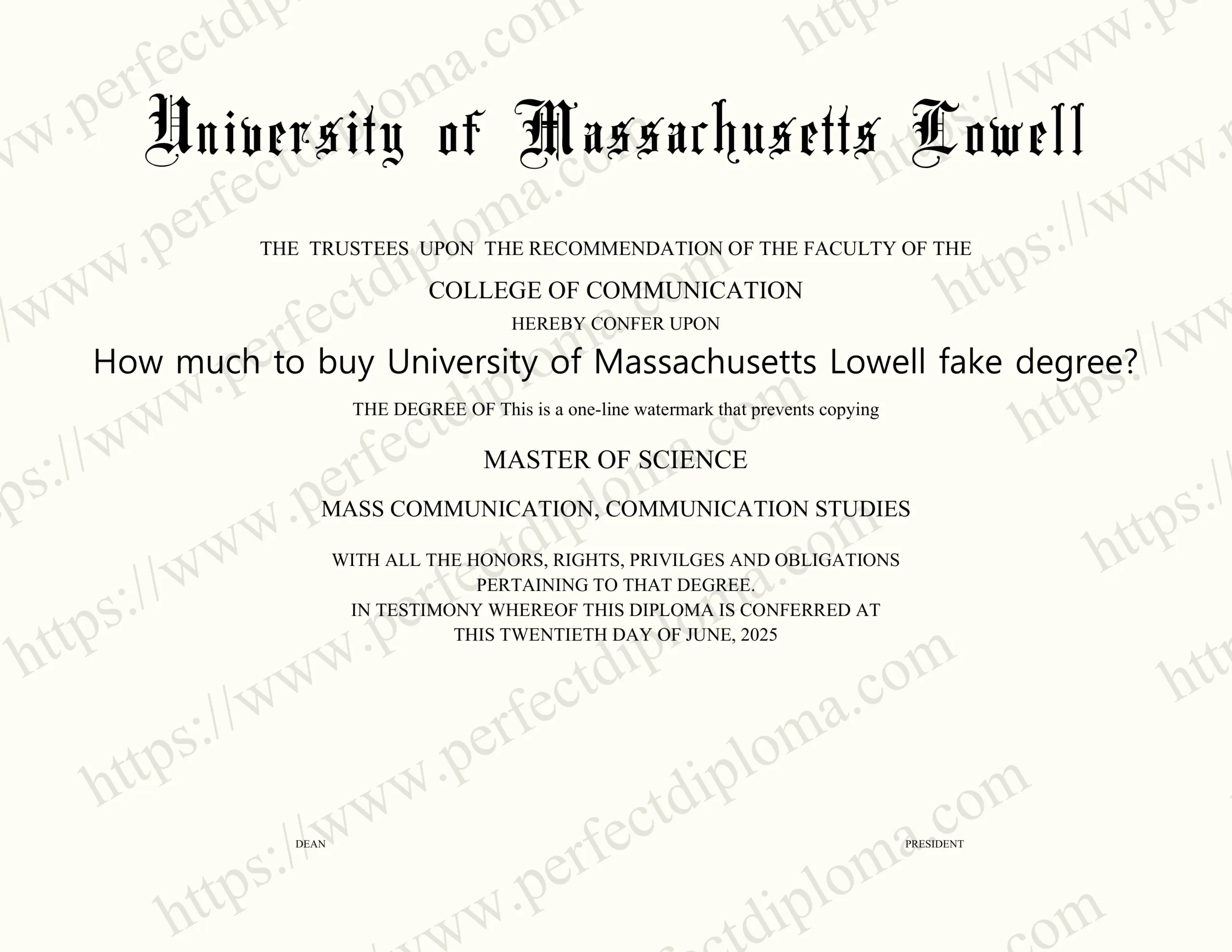 How much to buy University of Massachusetts Lowell fake degree?