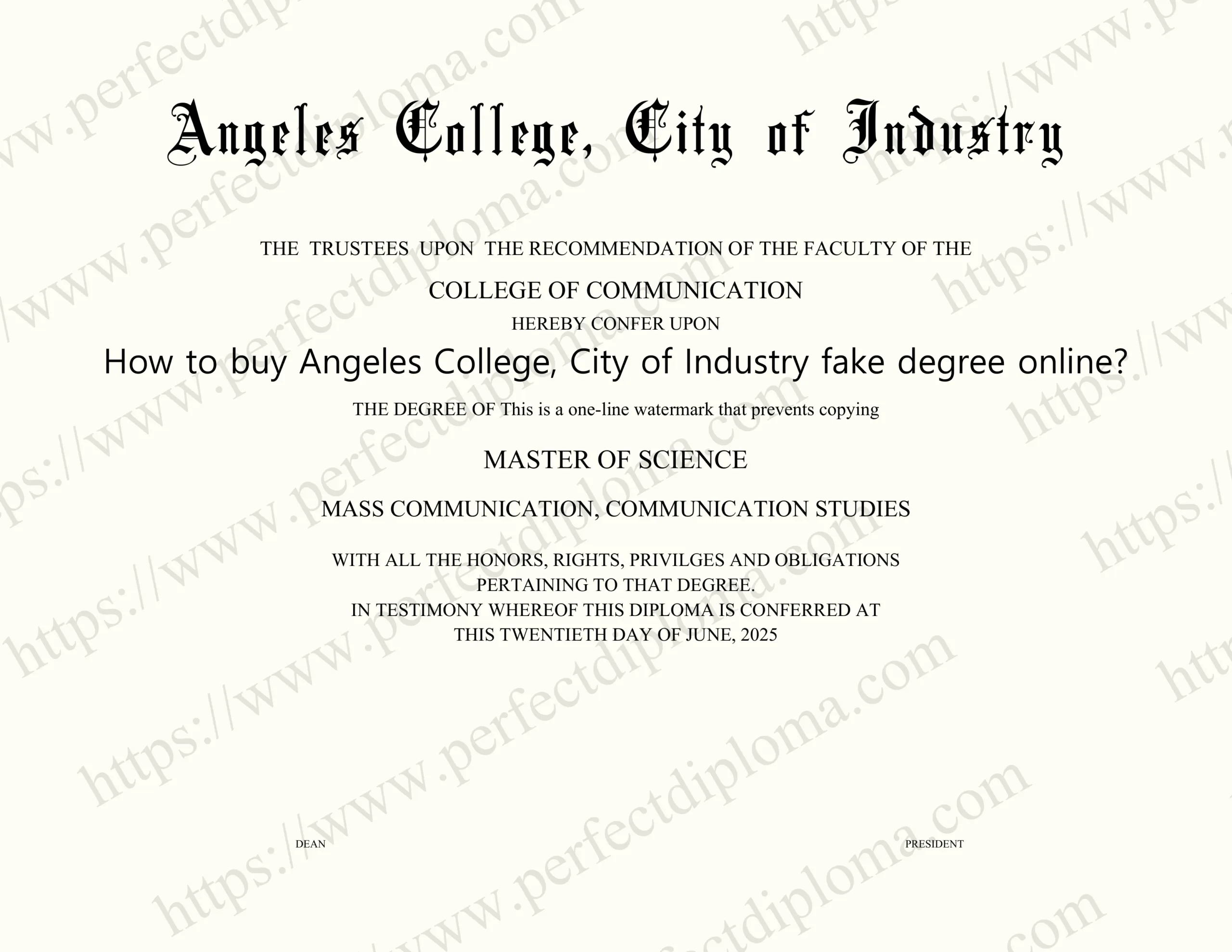 How to buy Angeles College, City of Industry fake degree online?