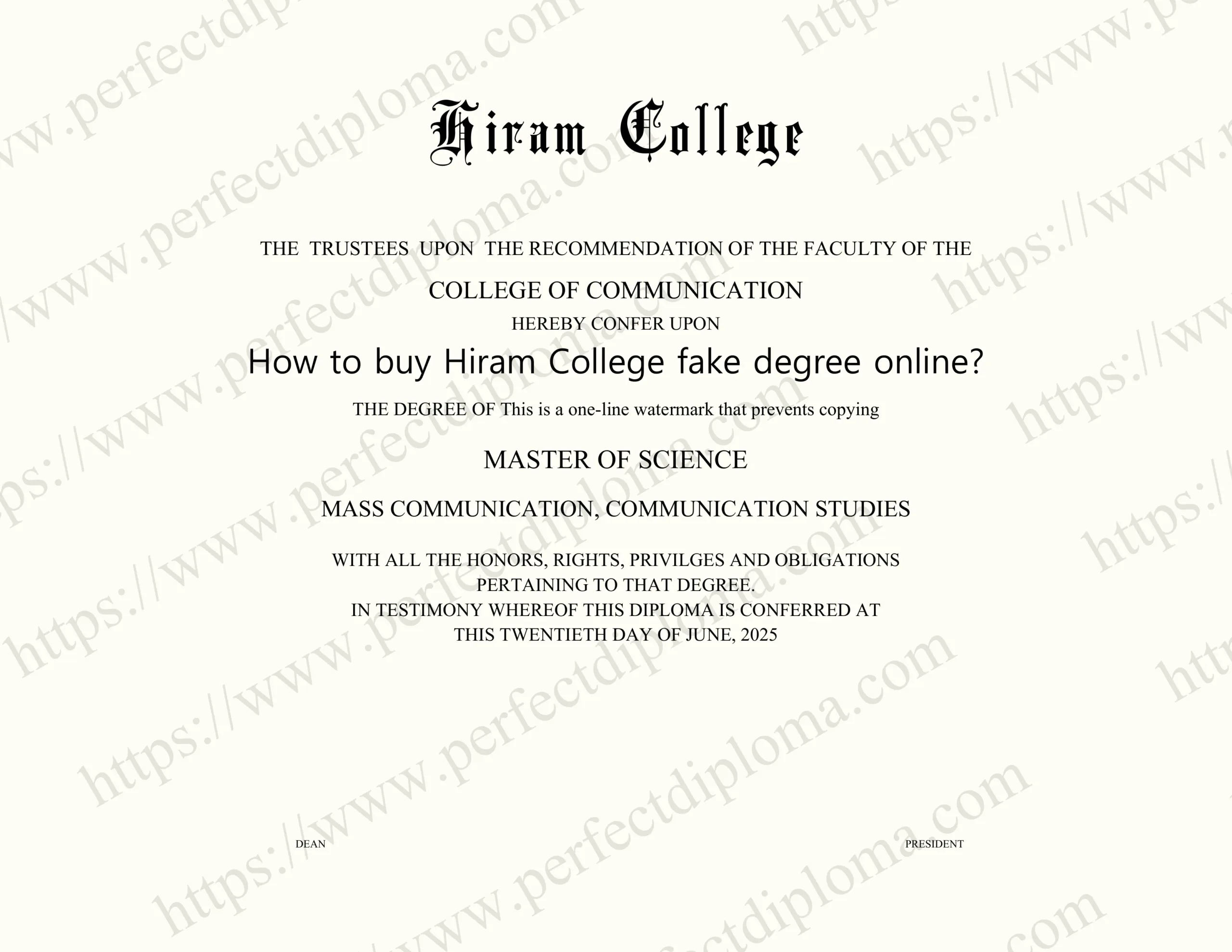 How to buy Hiram College fake degree online?