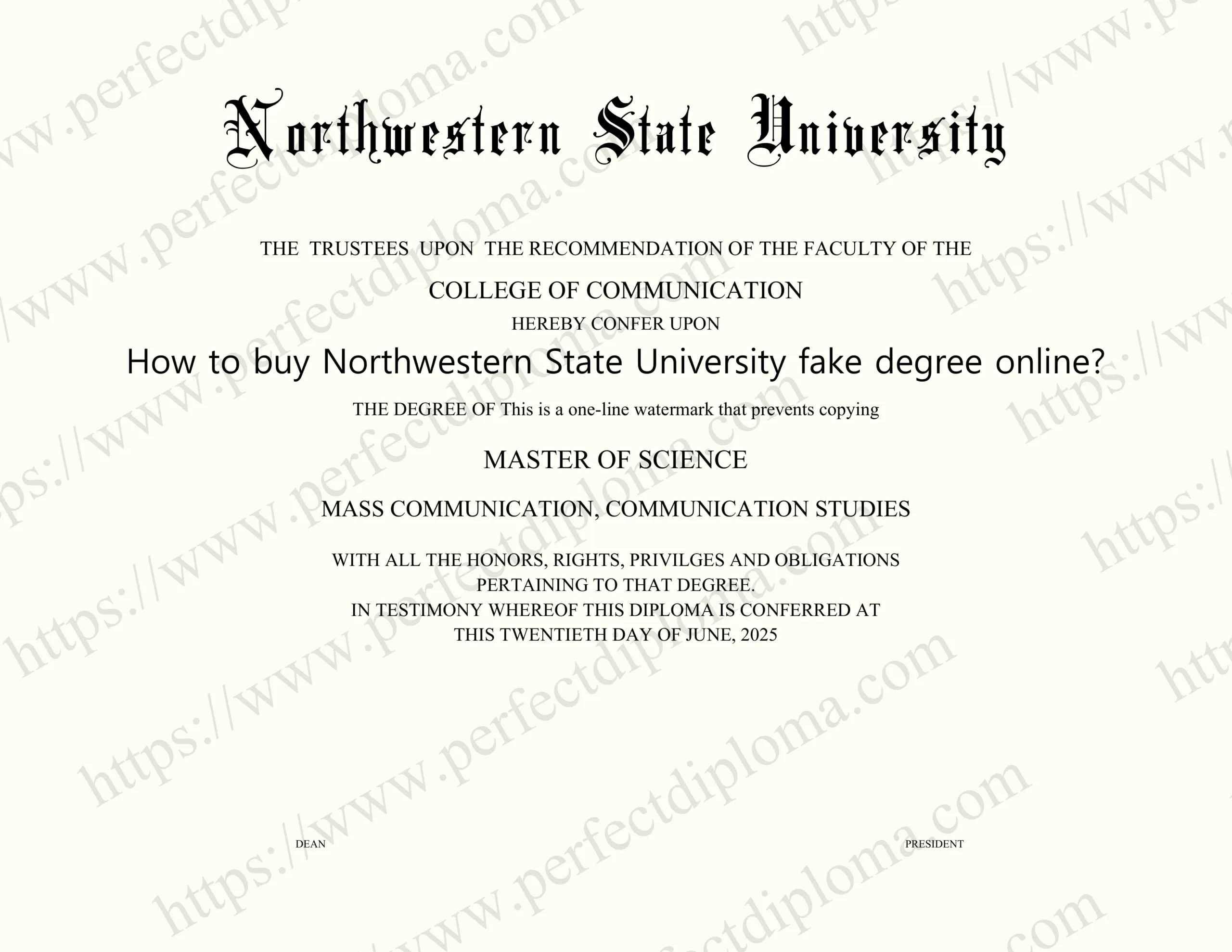 How to buy Northwestern State University fake degree online?