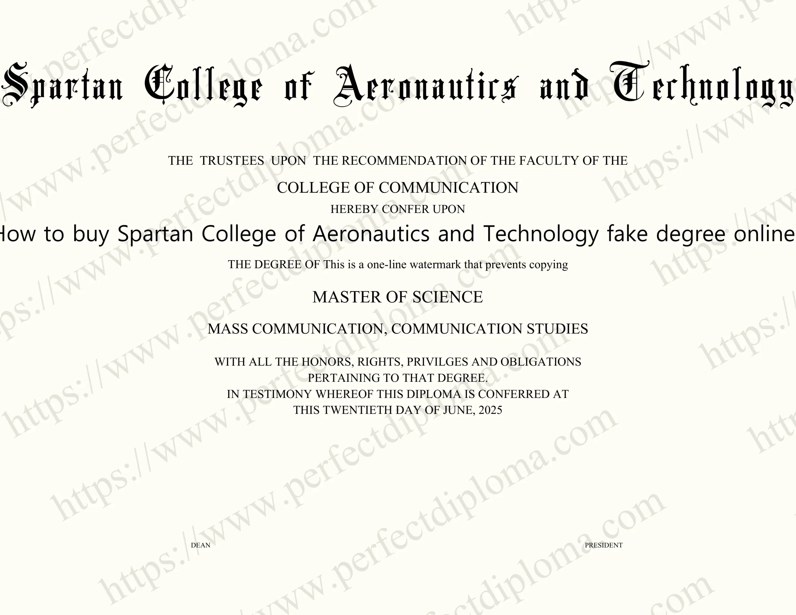 How to buy Spartan College of Aeronautics and Technology fake degree online?