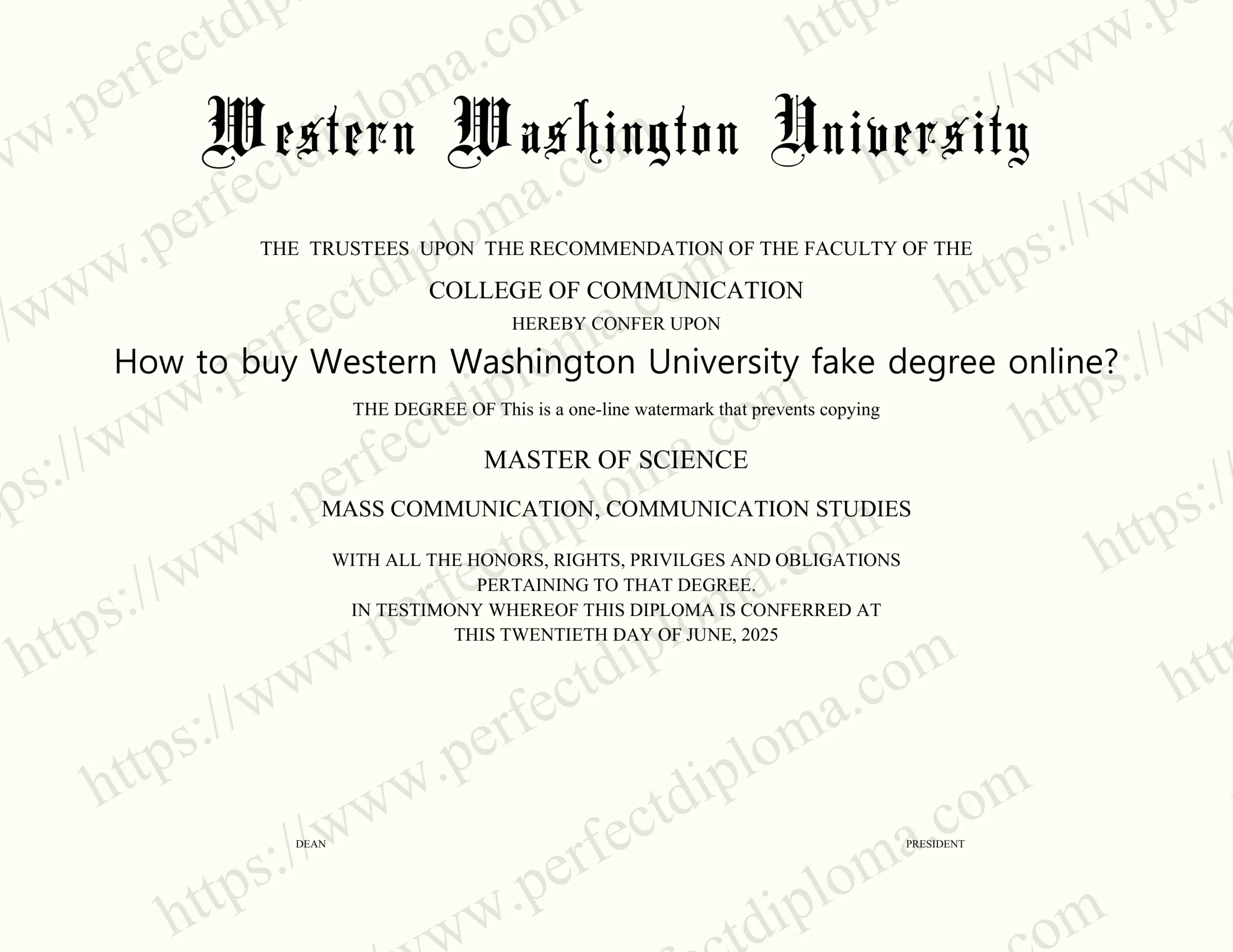 How to buy Western Washington University fake degree online?