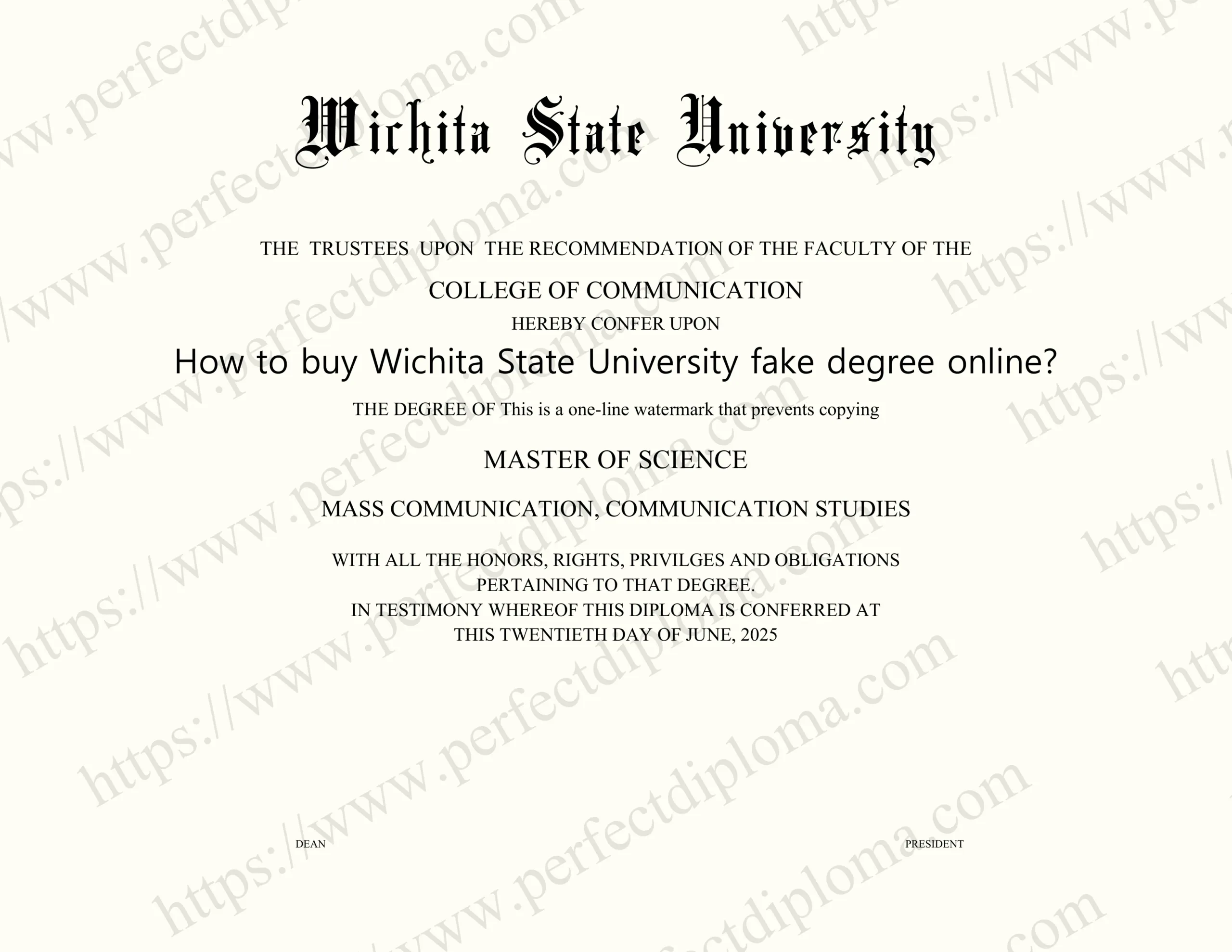 How to buy Wichita State University fake degree online?