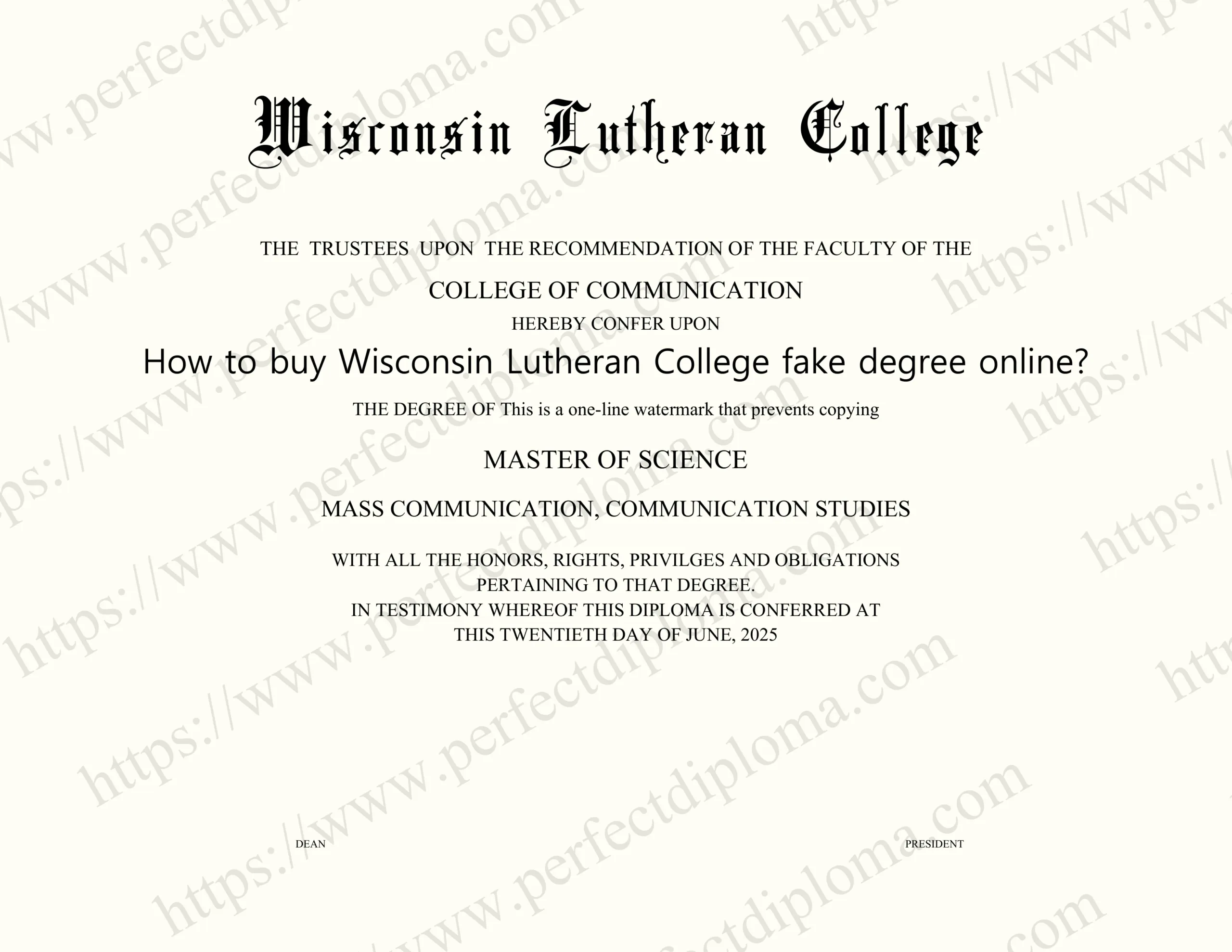 How to buy Wisconsin Lutheran College fake degree online?