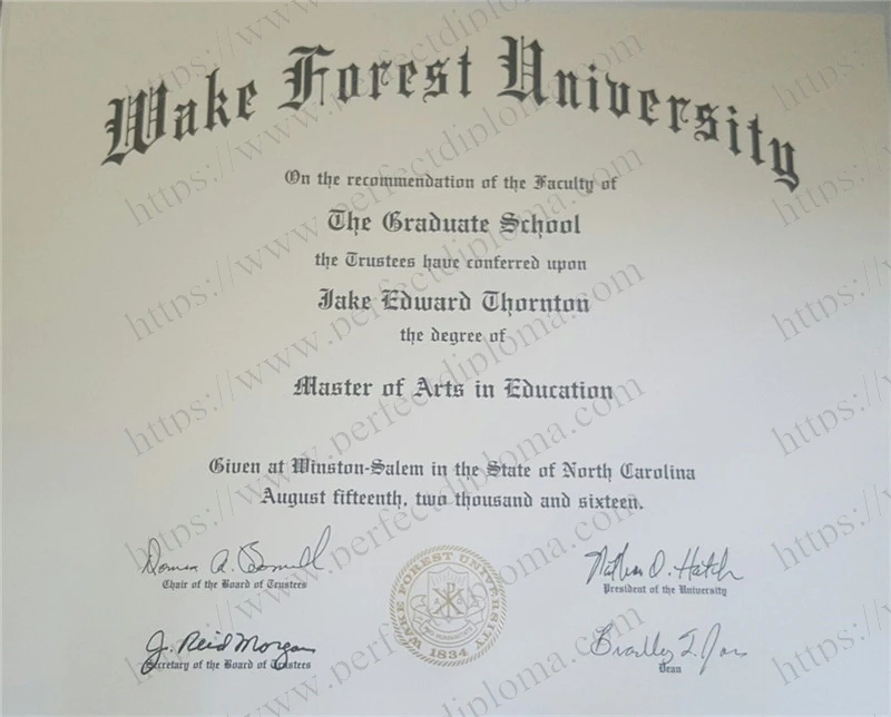 I need a Wake Forest University fake diploma.