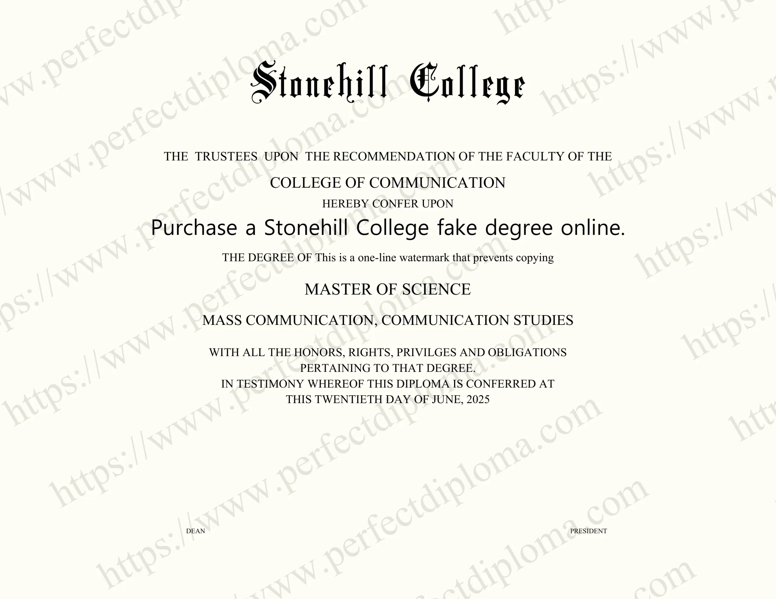 Purchase a Stonehill College fake degree online.
