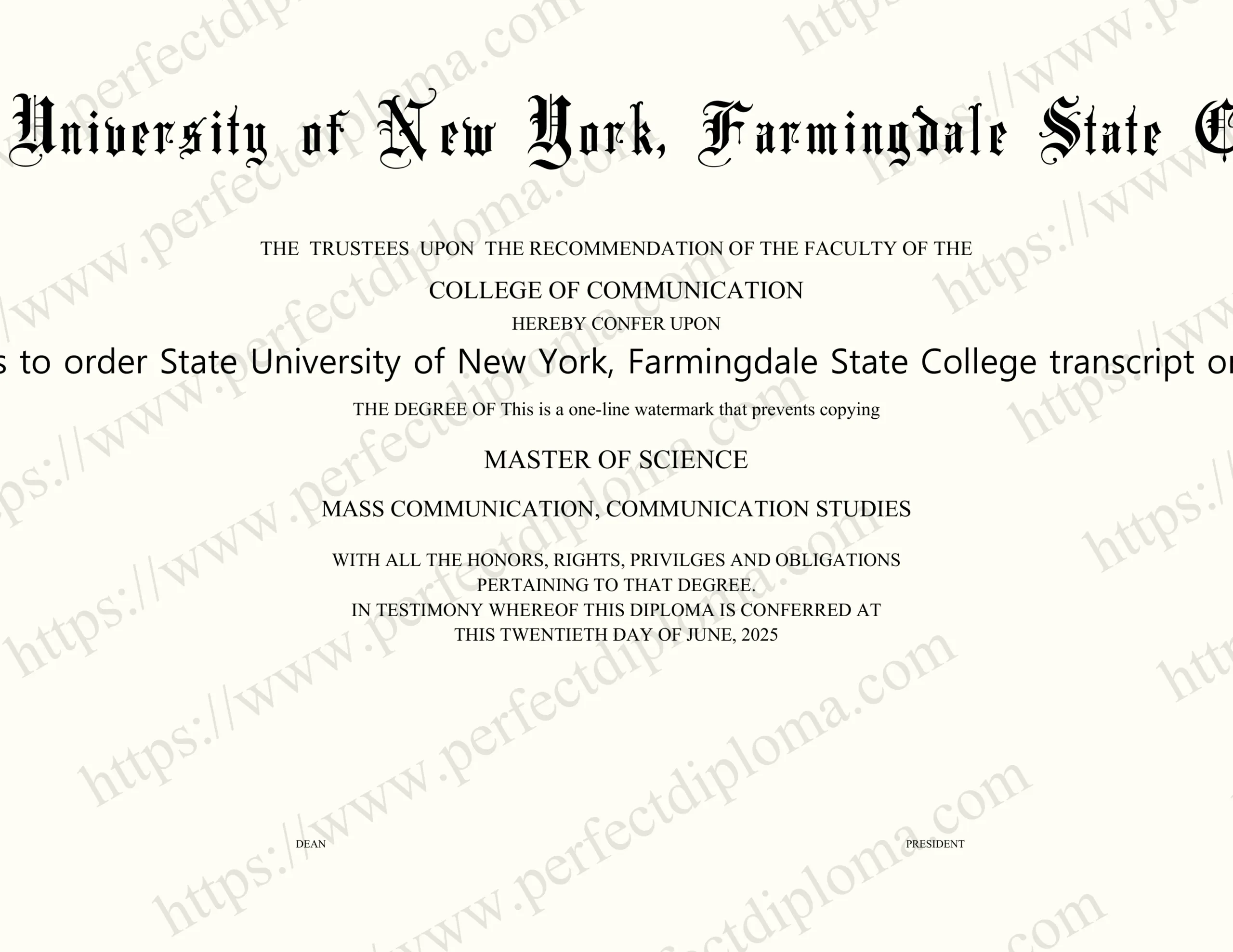 Steps to order State University of New York, Farmingdale State College transcript online.