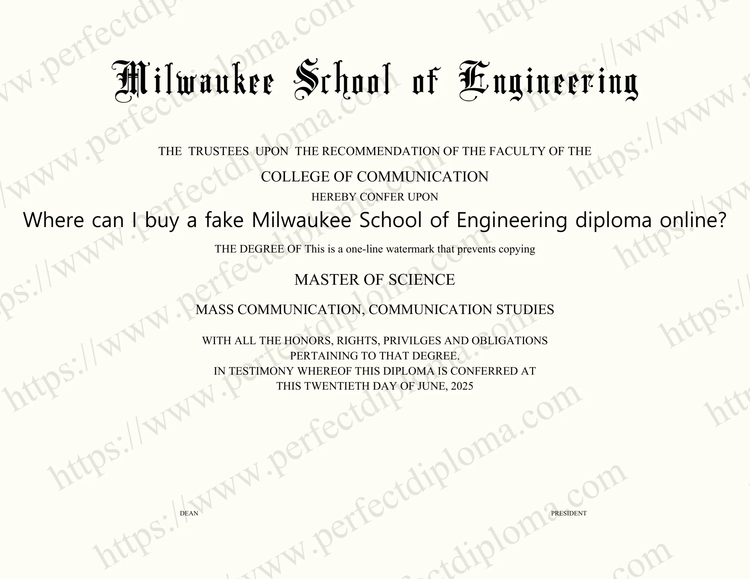 Where can I buy a fake Milwaukee School of Engineering diploma online?
