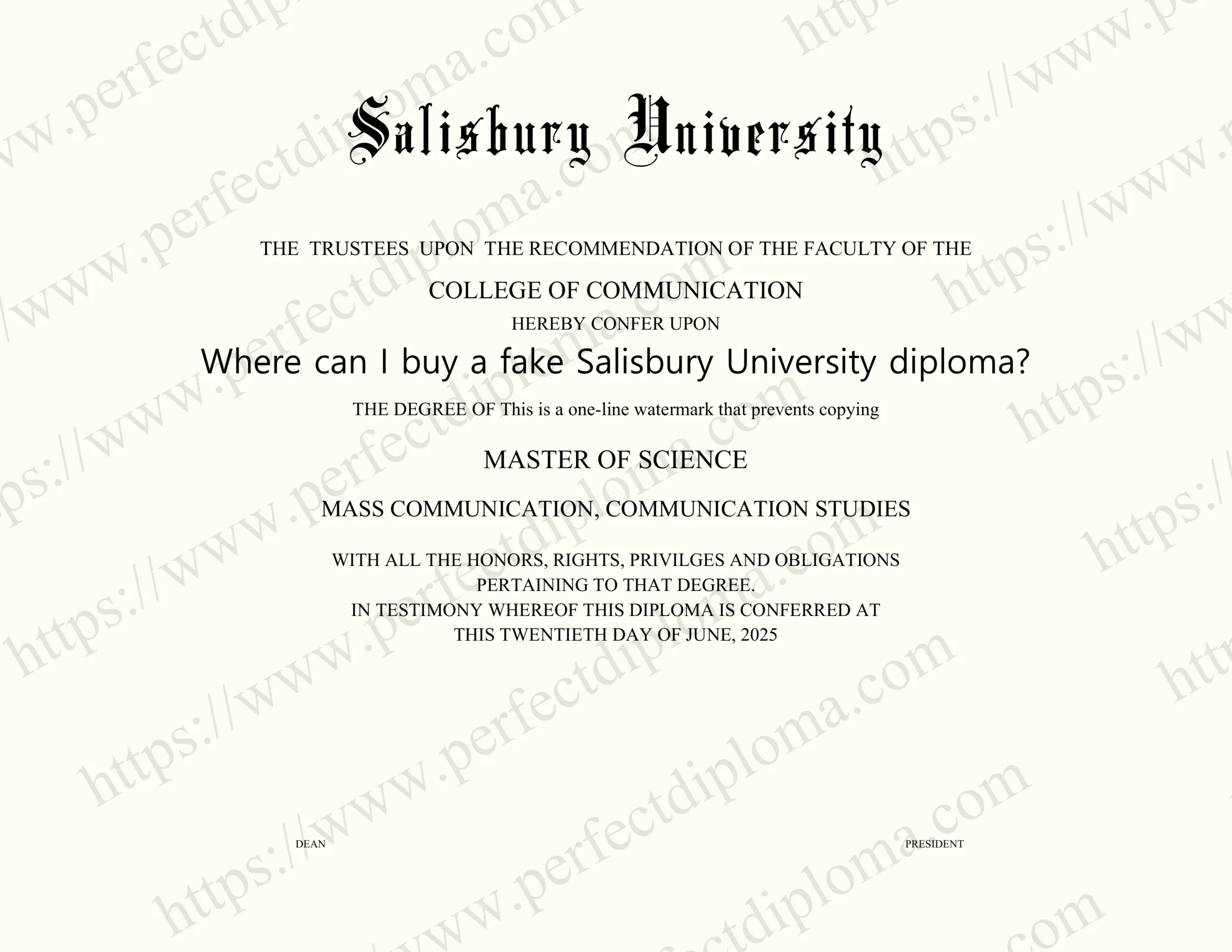 Where can I buy a fake Salisbury University diploma?