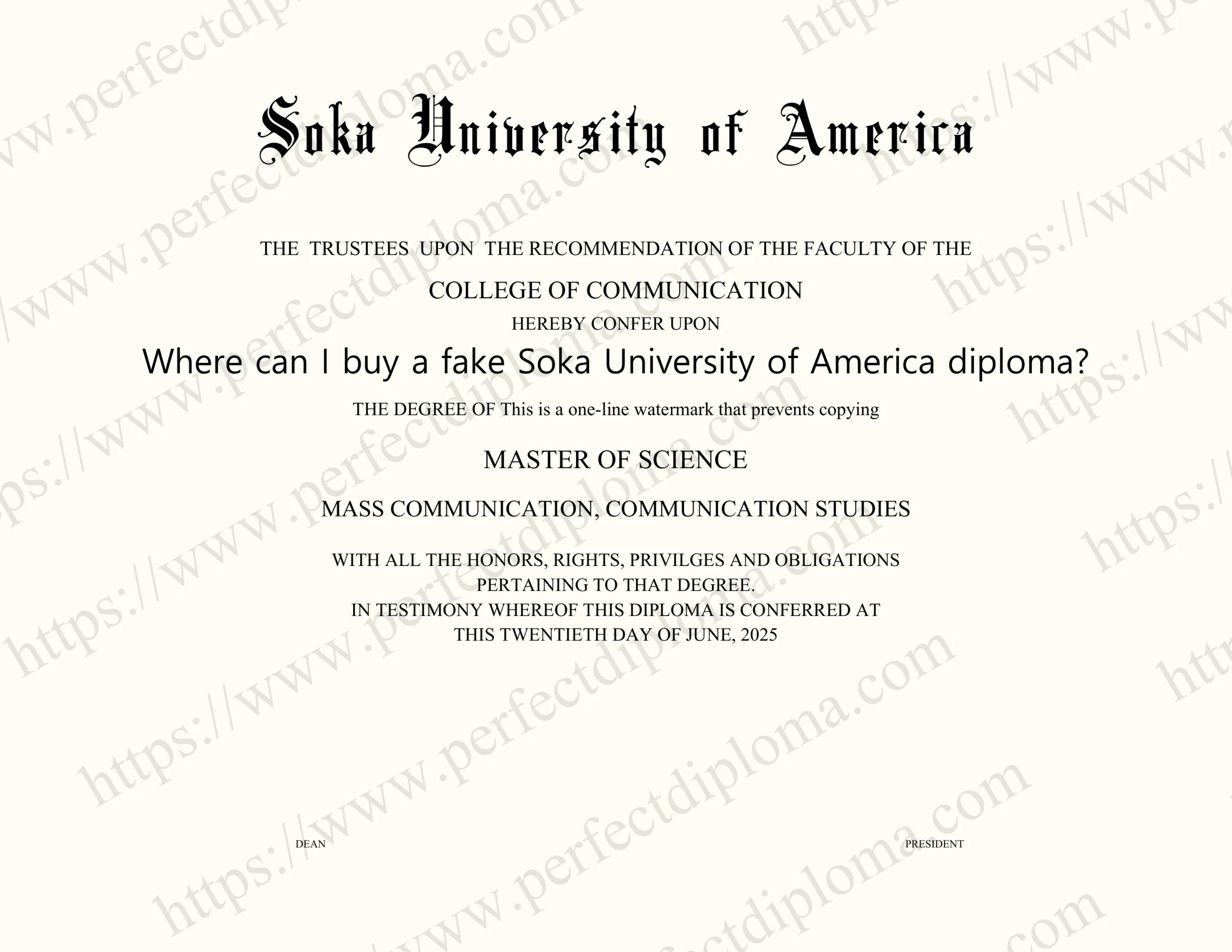 Where can I buy a fake Soka University of America diploma?