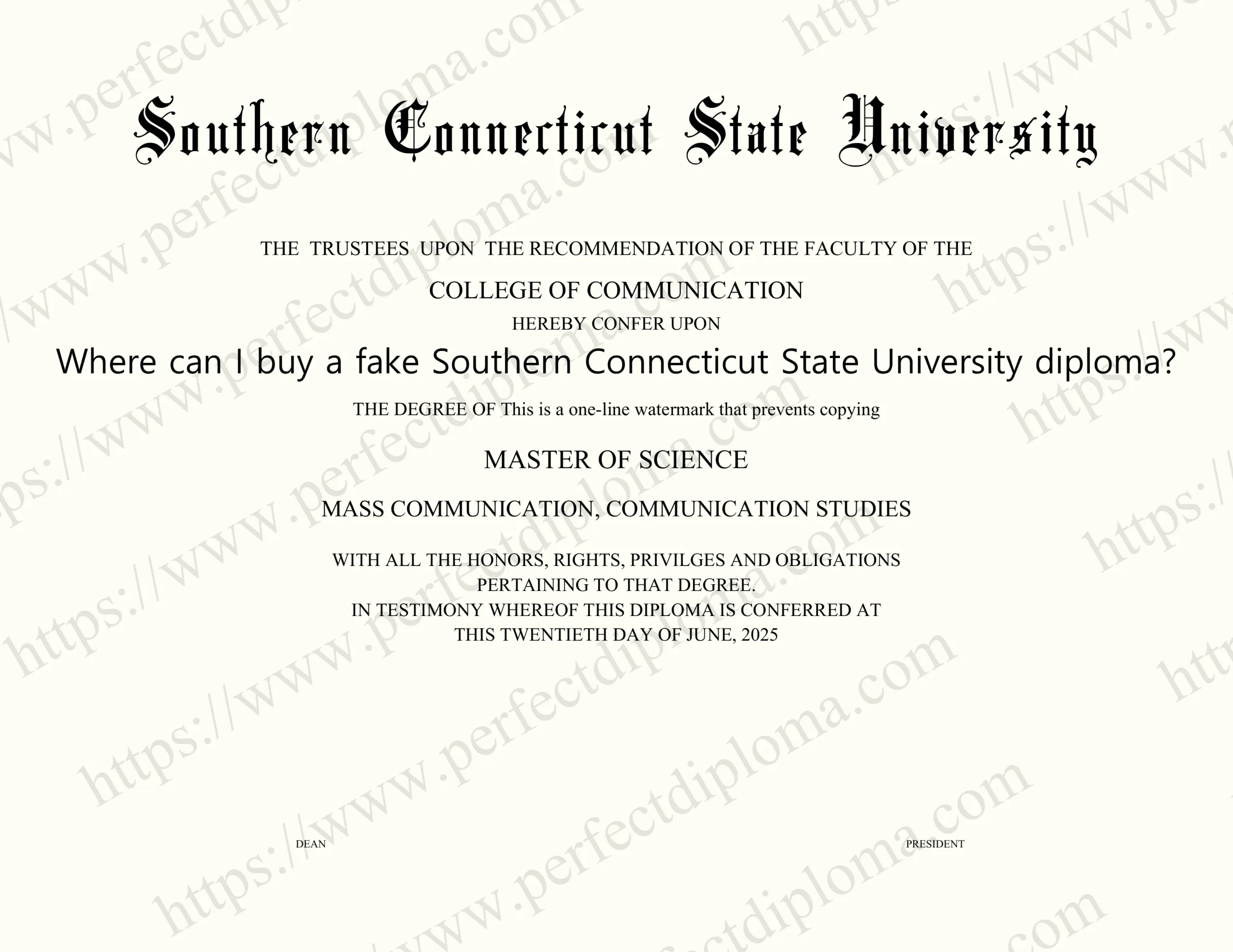 Where can I buy a fake Southern Connecticut State University diploma?
