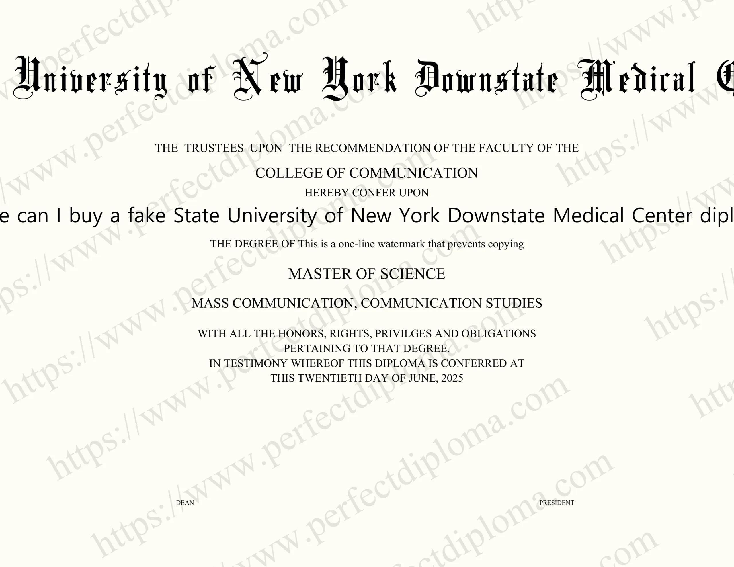 Where can I buy a fake State University of New York Downstate Medical Center diploma?