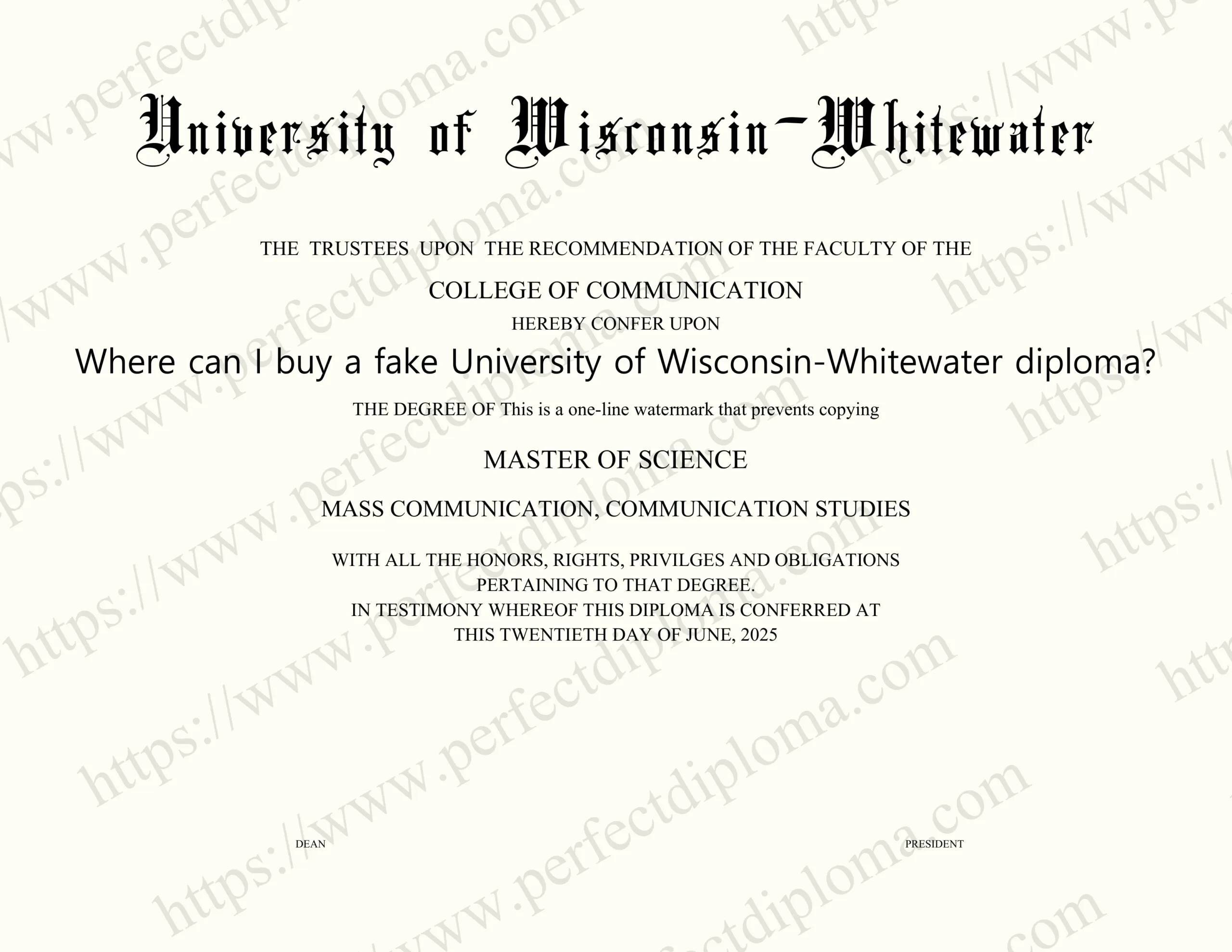 Where can I buy a fake University of Wisconsin-Whitewater diploma?