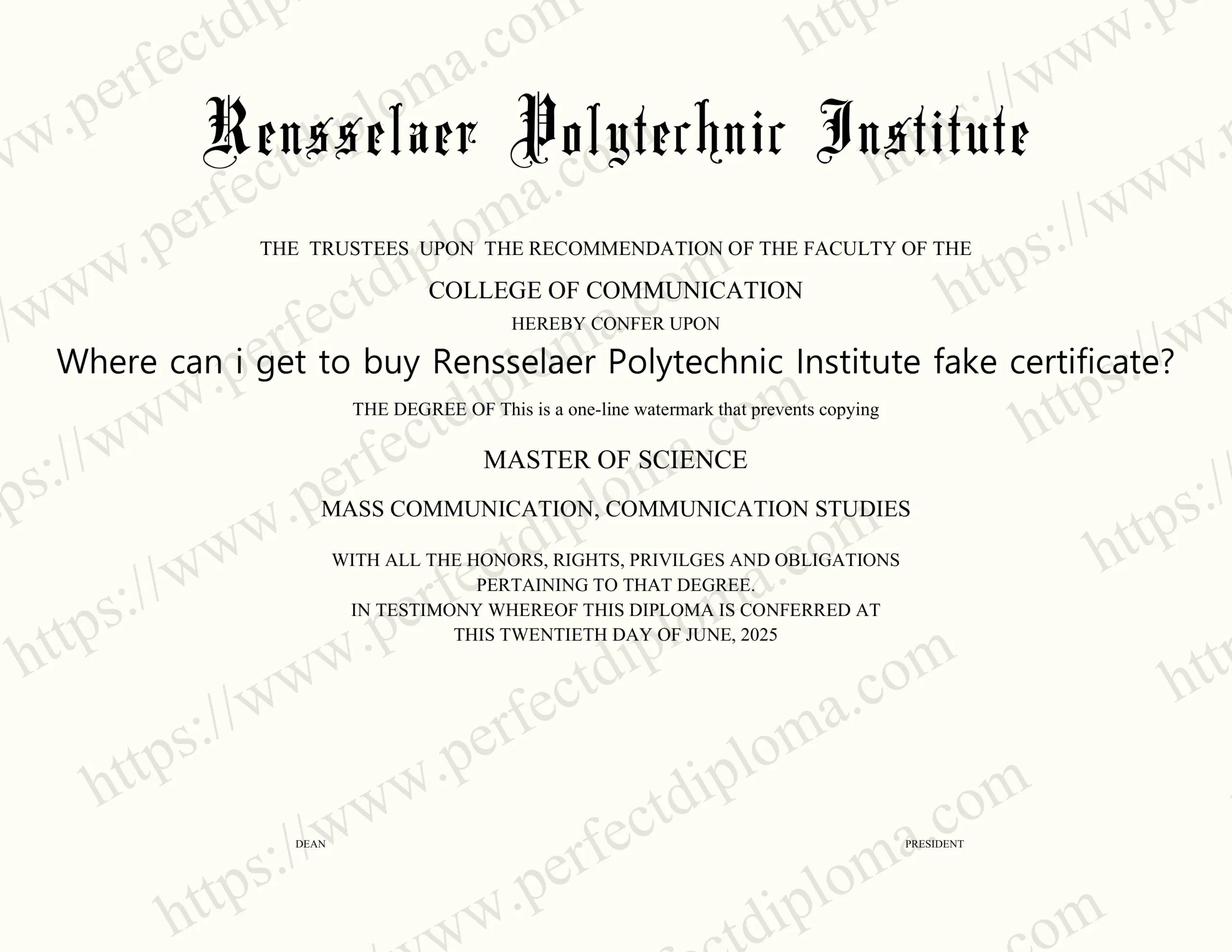 Where can i get to buy Rensselaer Polytechnic Institute fake certificate?