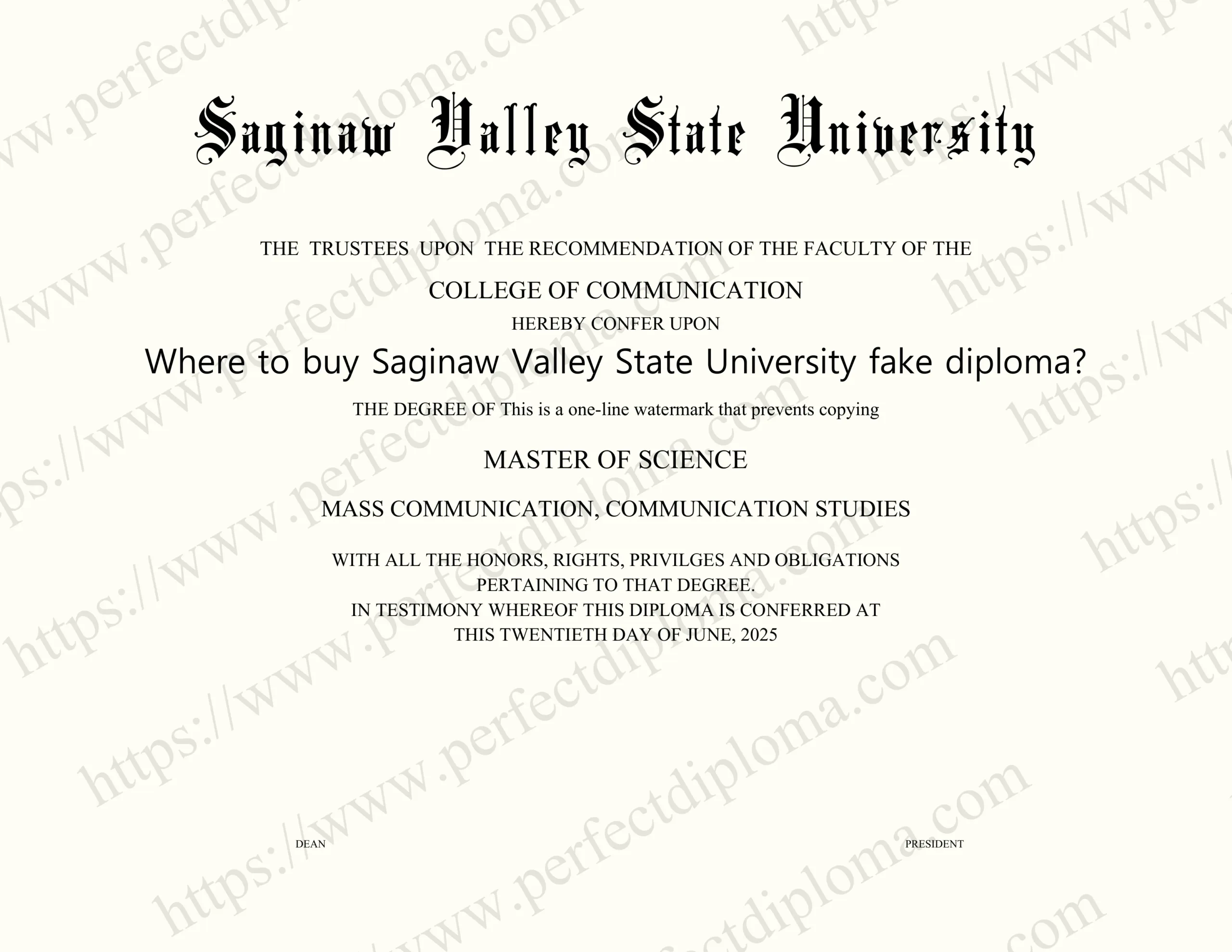 Where to buy Saginaw Valley State University fake diploma?