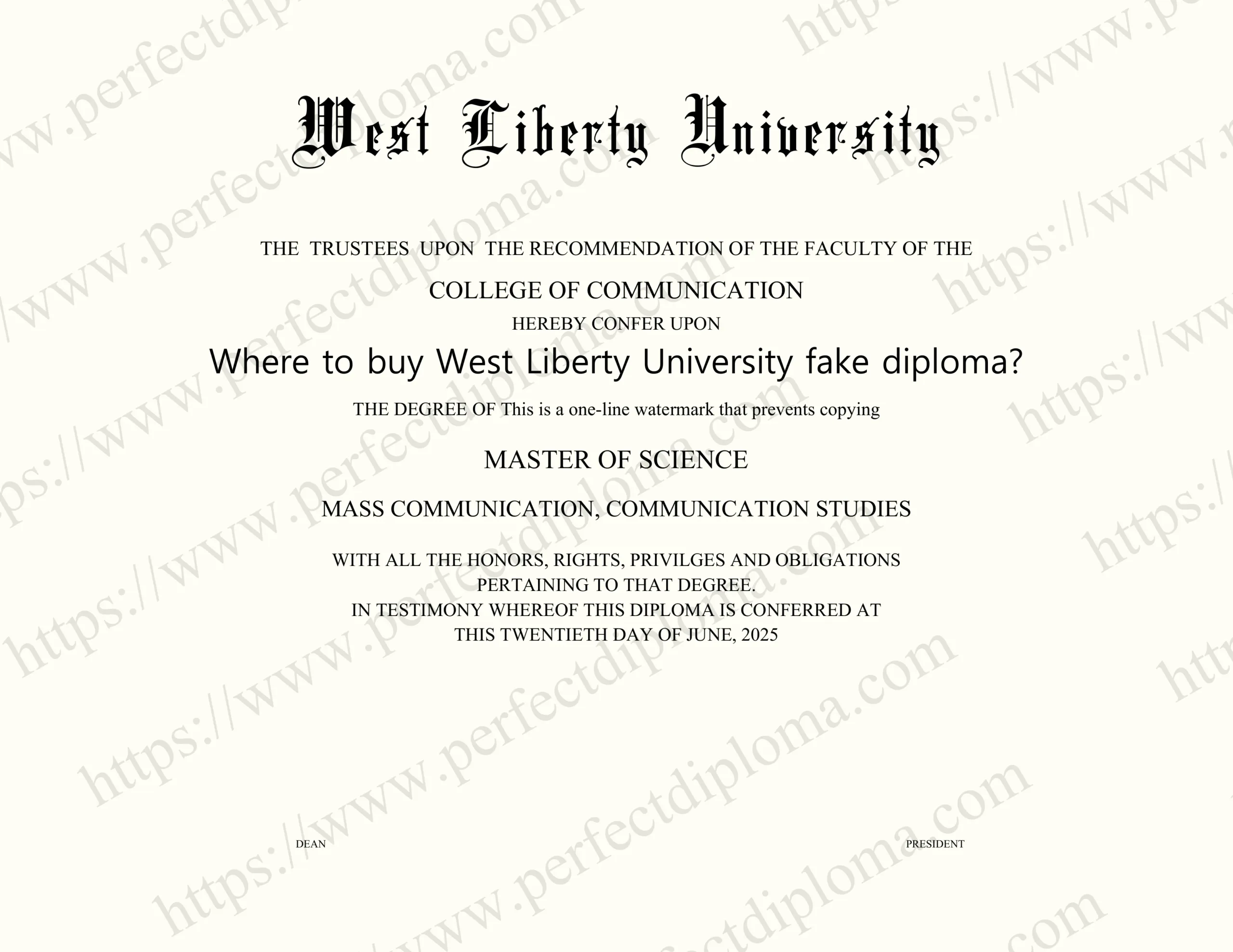 Where to buy West Liberty University fake diploma?