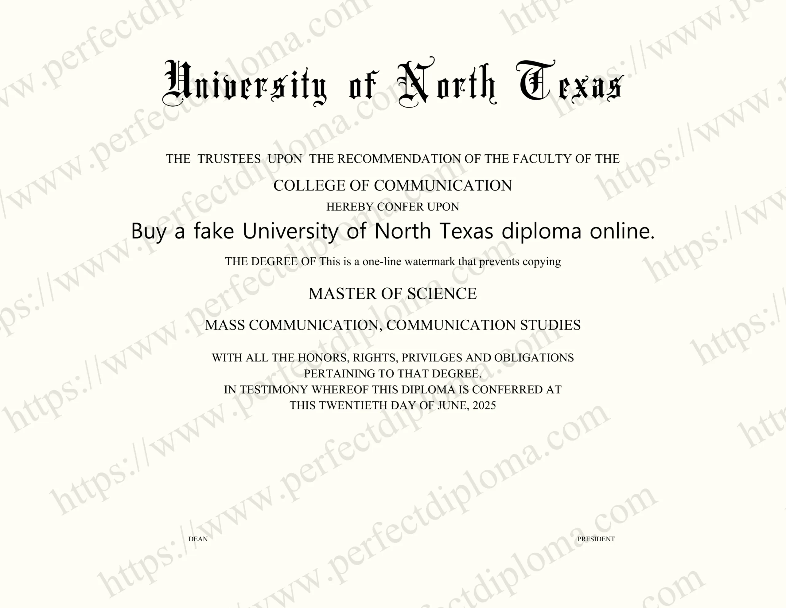 Buy a fake University of North Texas diploma online.
