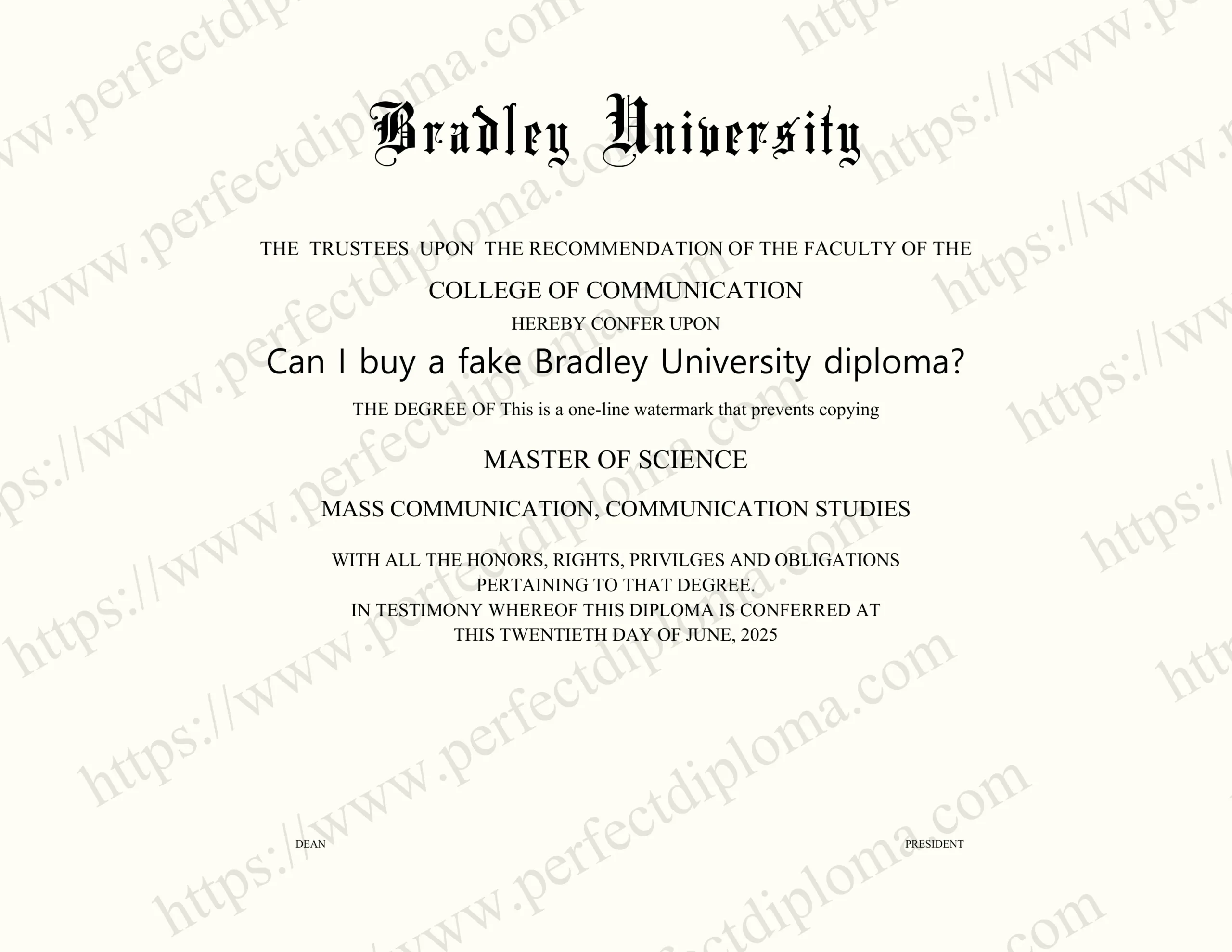 Can I buy a fake Bradley University diploma?