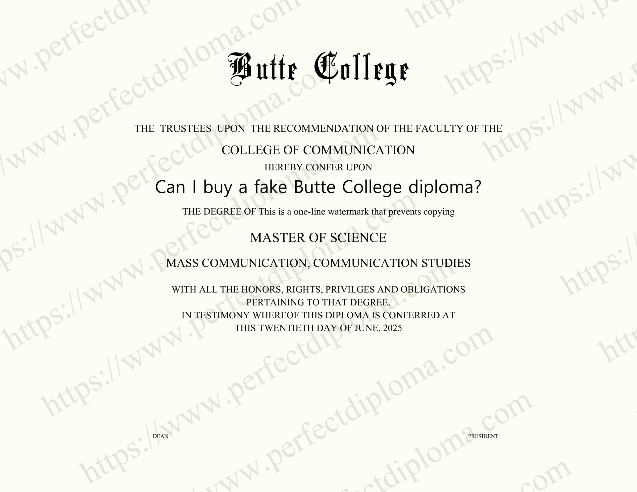 Can I buy a fake Butte College diploma?