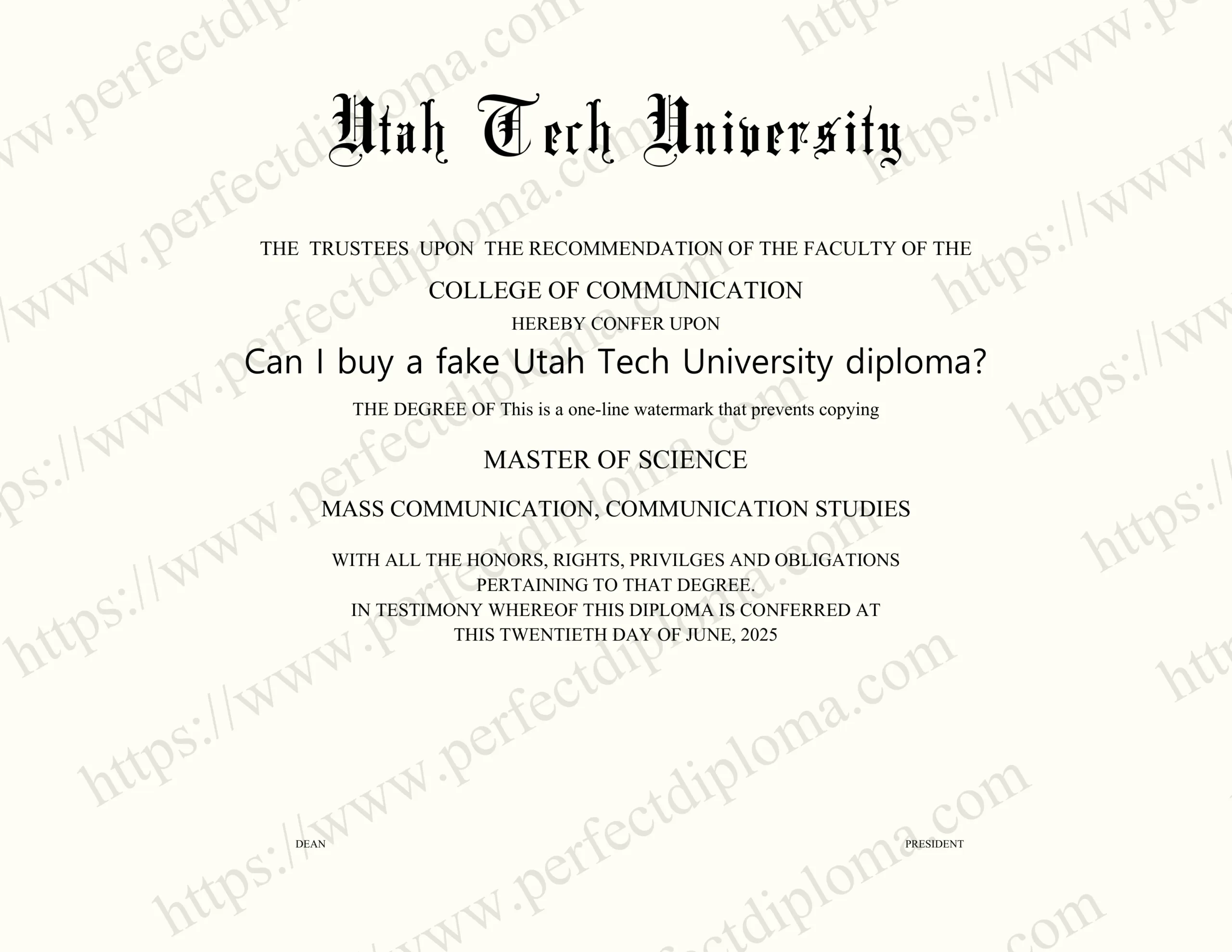 Can I buy a fake Utah Tech University diploma?