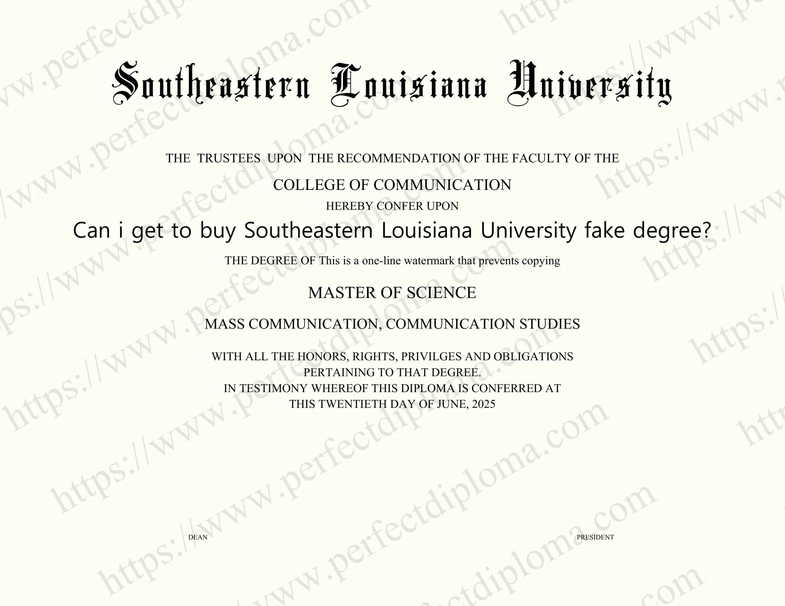 Can i get to buy Southeastern Louisiana University fake degree?