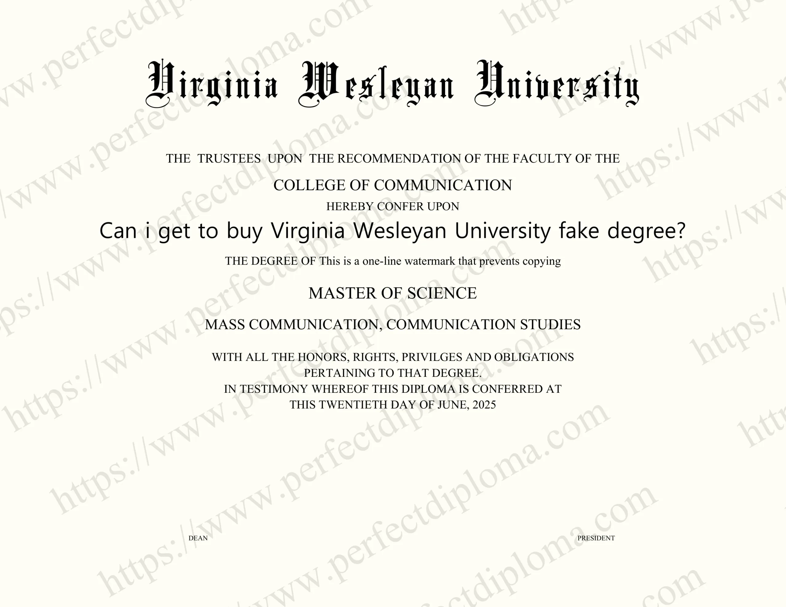 Can i get to buy Virginia Wesleyan University fake degree?