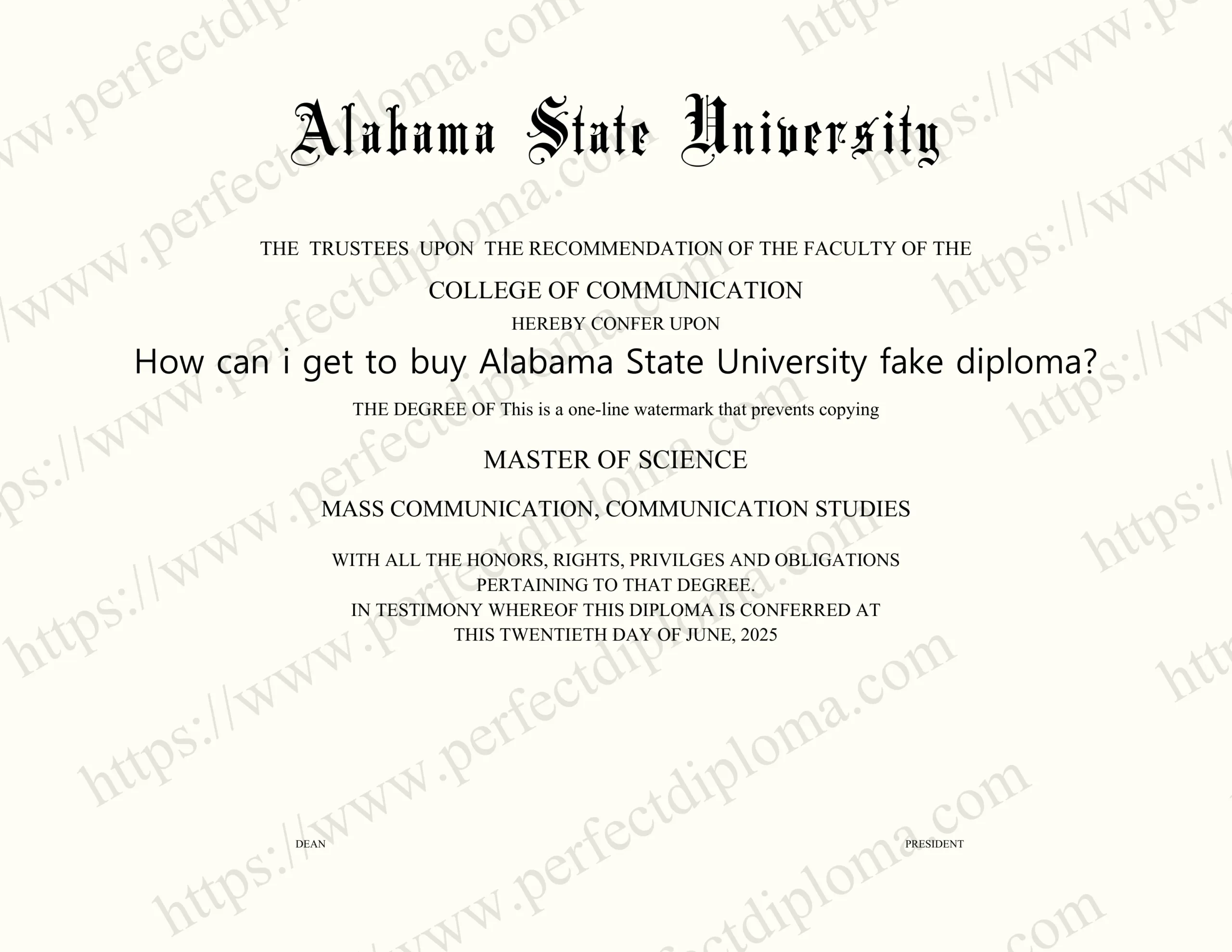 How can i get to buy Alabama State University fake diploma?