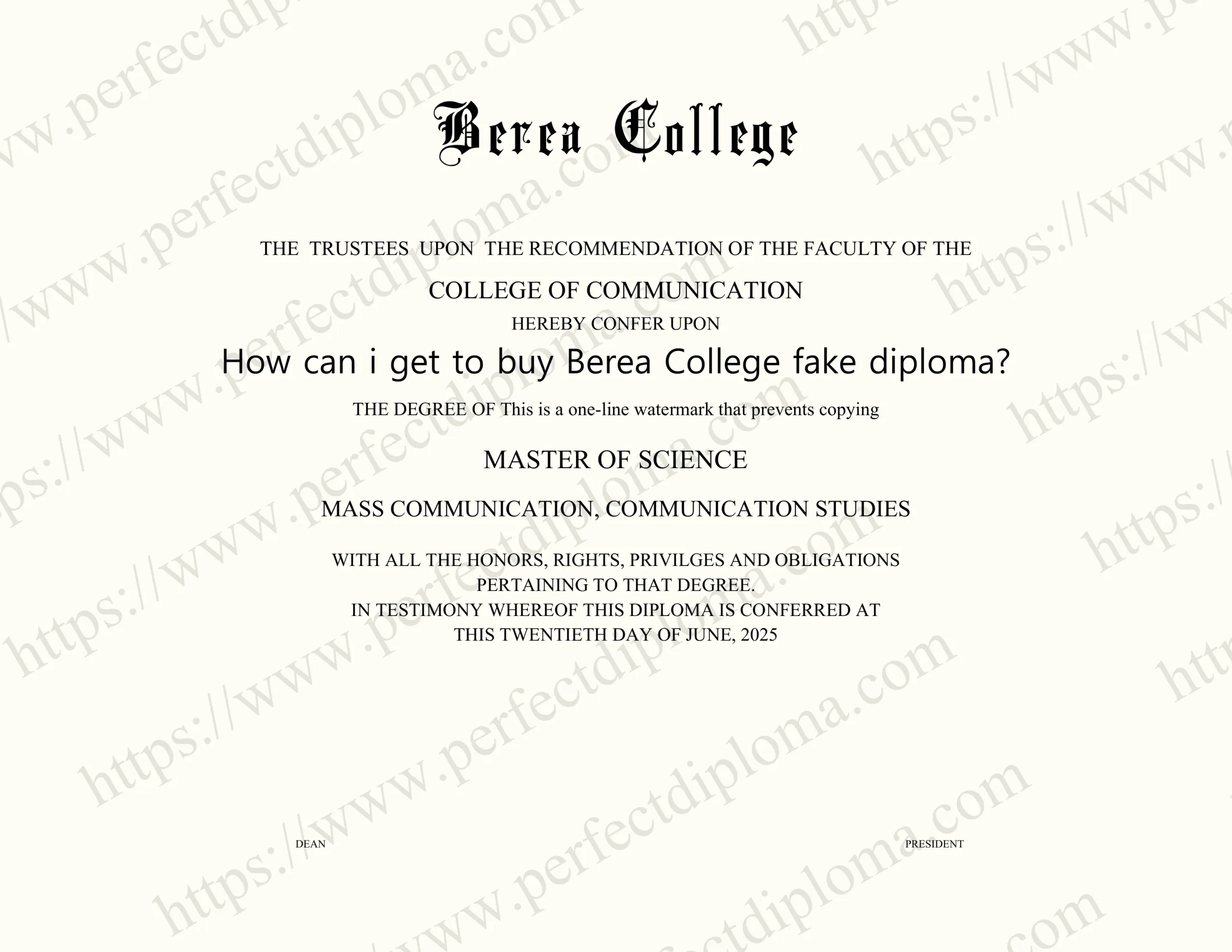 How can i get to buy Berea College fake diploma?