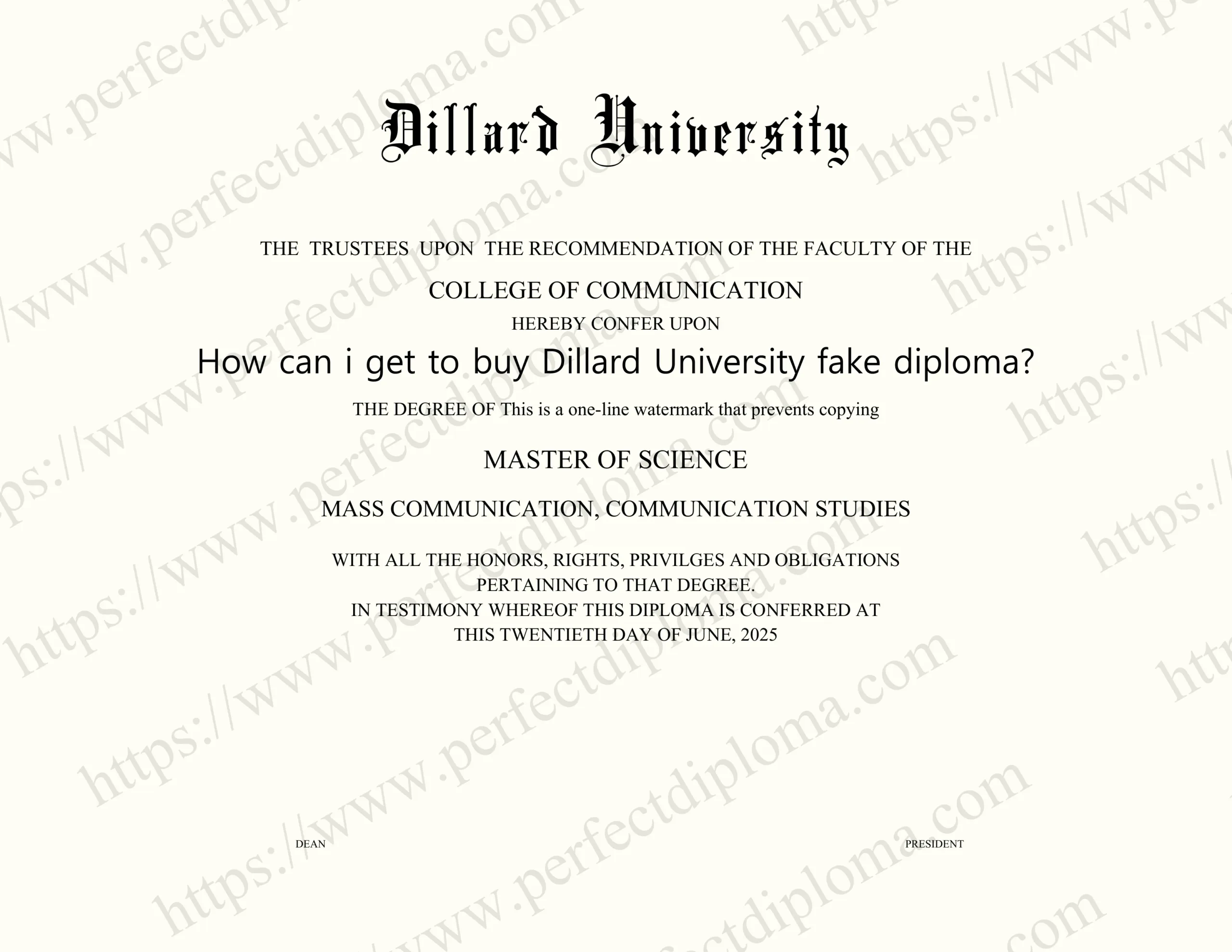 How can i get to buy Dillard University fake diploma?
