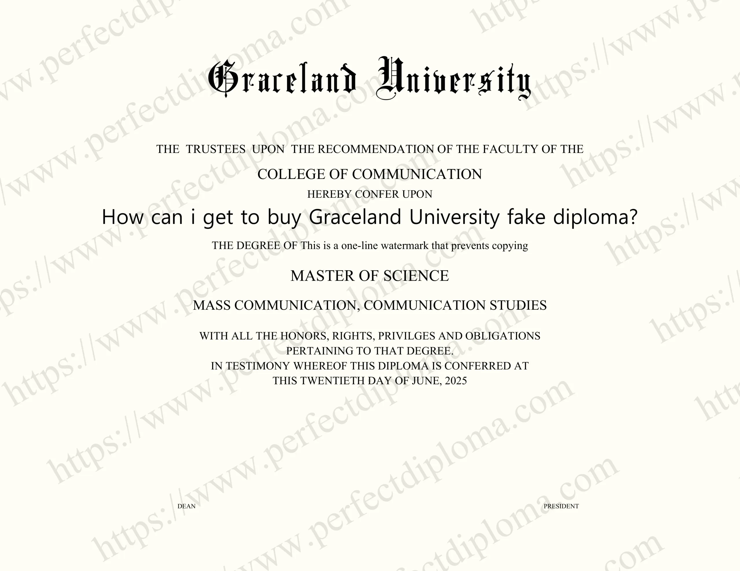 How can i get to buy Graceland University fake diploma?
