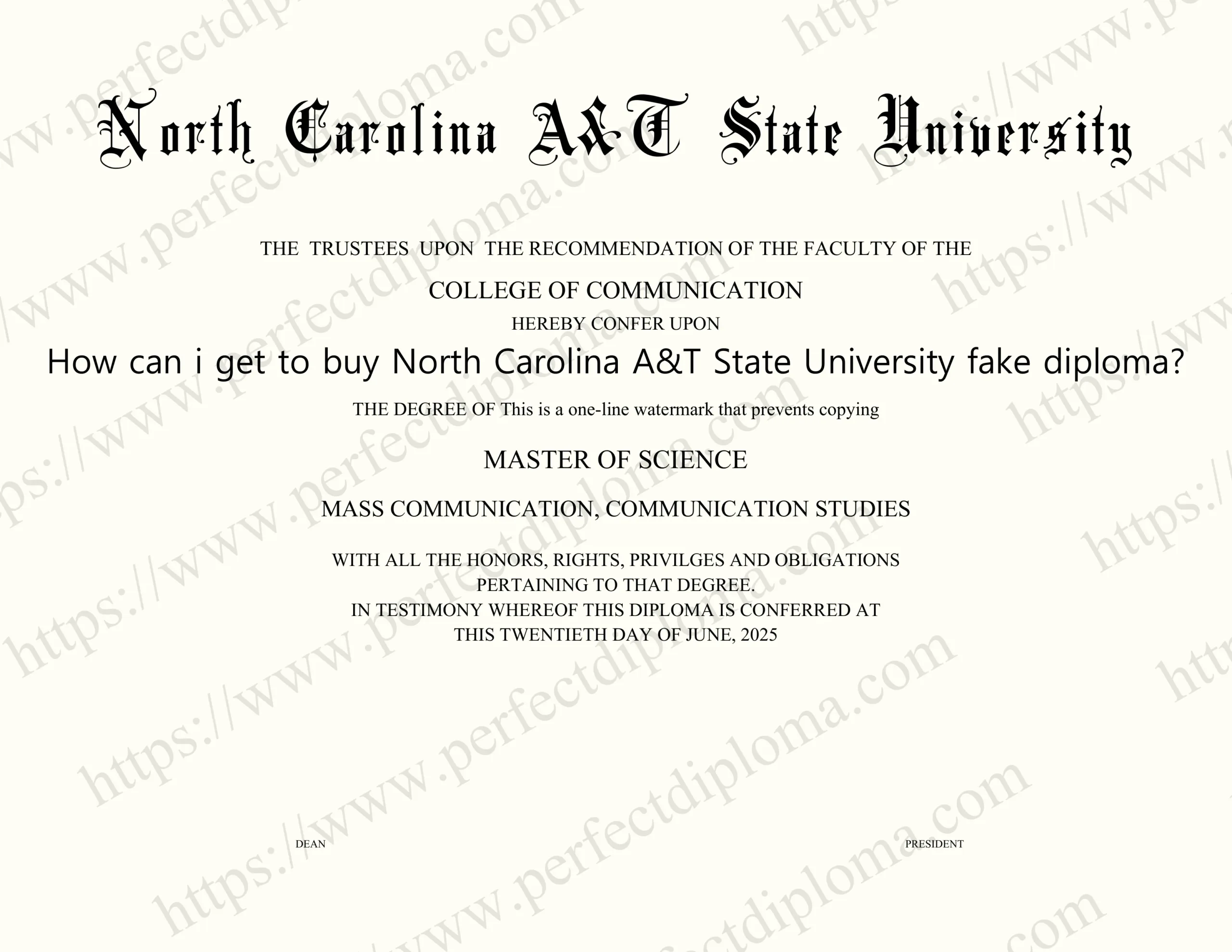 How can i get to buy North Carolina A&T State University fake diploma?