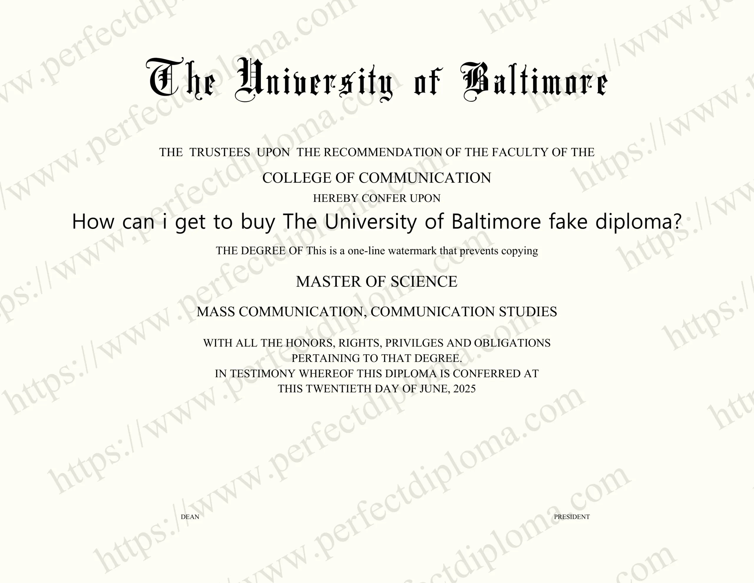 How can i get to buy The University of Baltimore fake diploma?