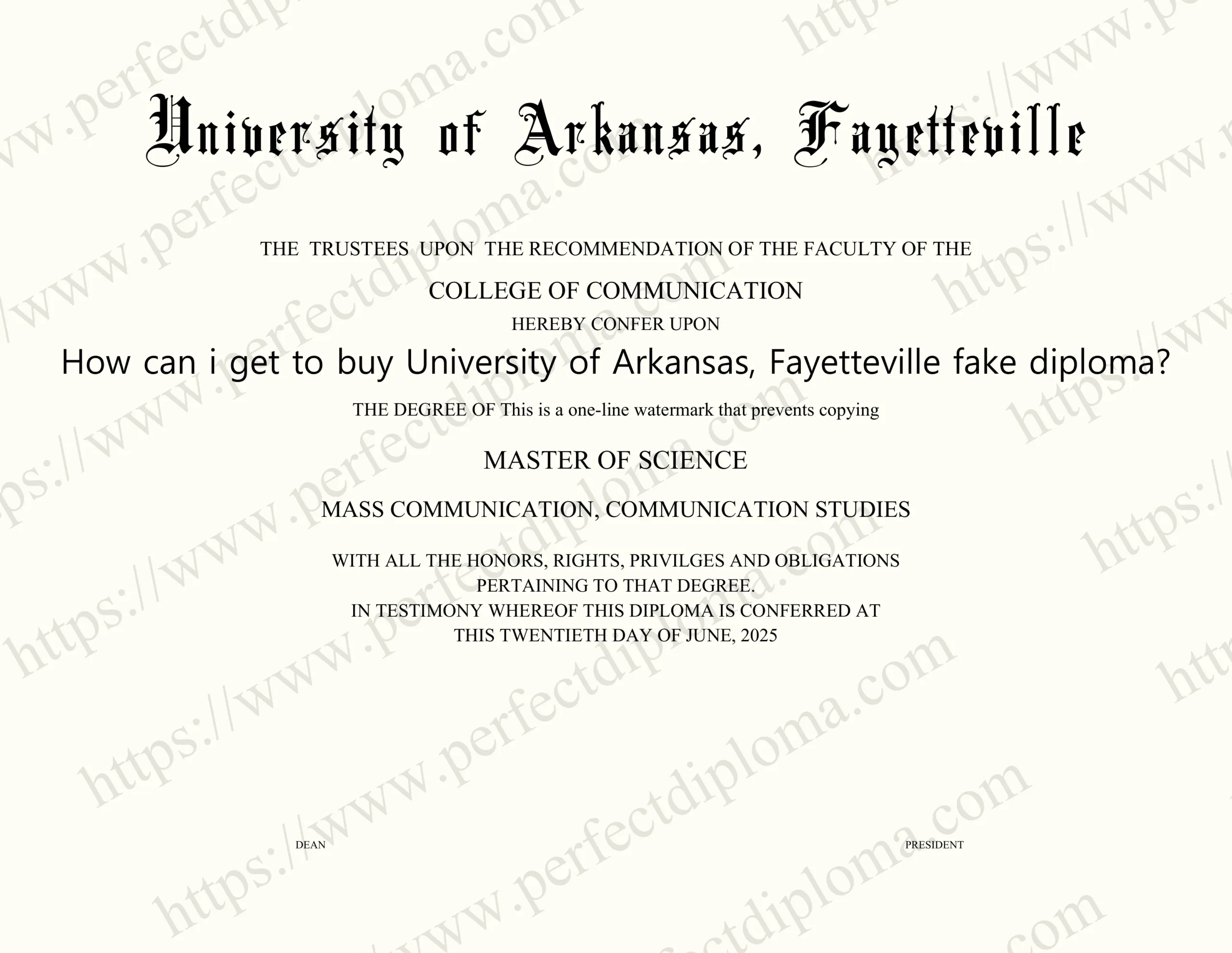 How can i get to buy University of Arkansas, Fayetteville fake diploma?