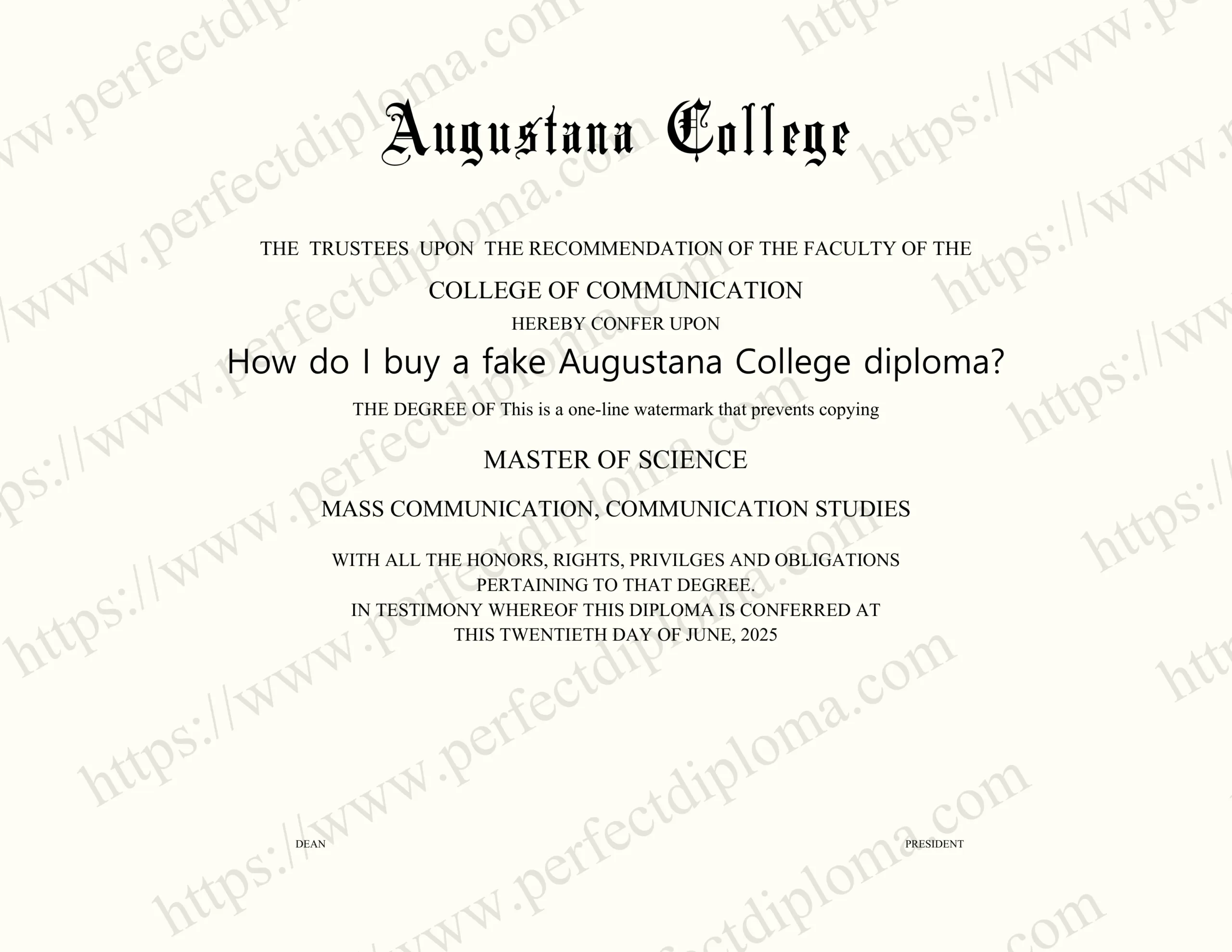 How do I buy a fake Augustana College diploma?
