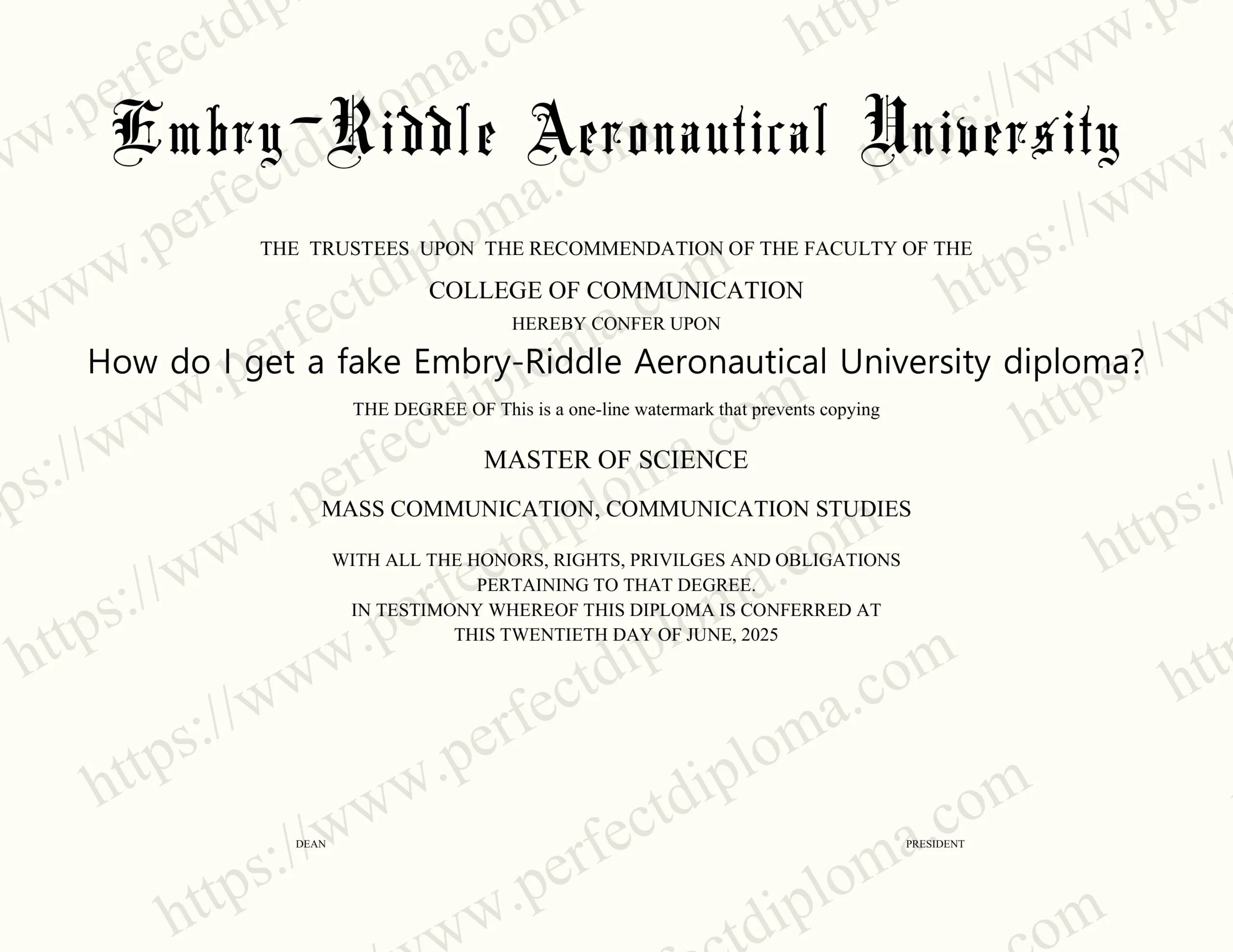 How do I get a fake Embry-Riddle Aeronautical University diploma?