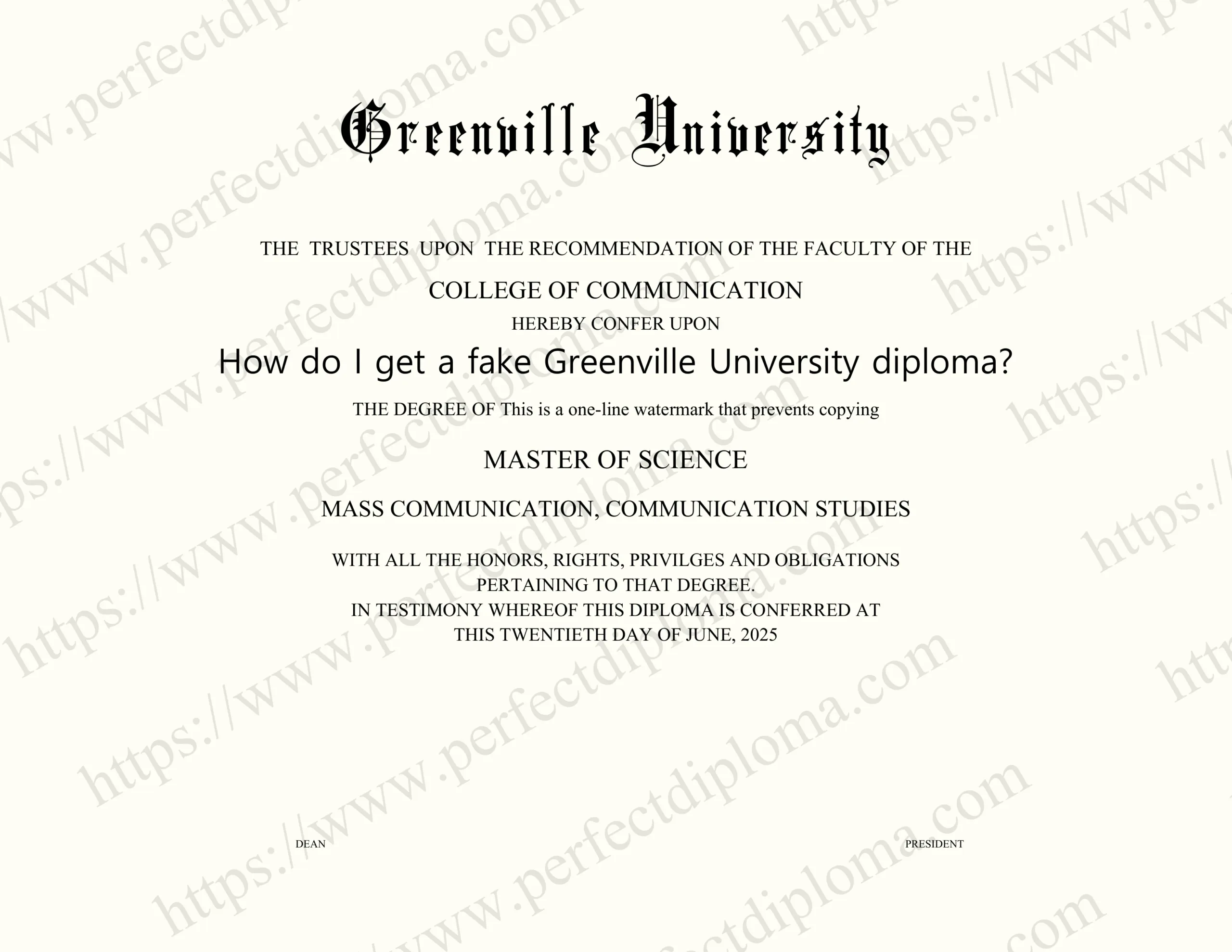 How do I get a fake Greenville University diploma?