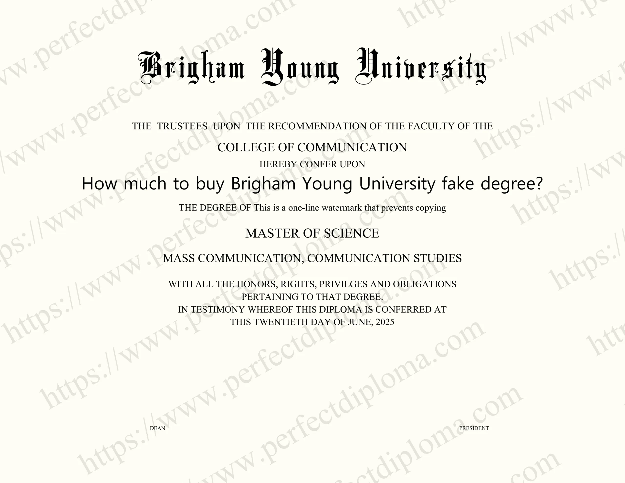 How much to buy Brigham Young University fake degree?