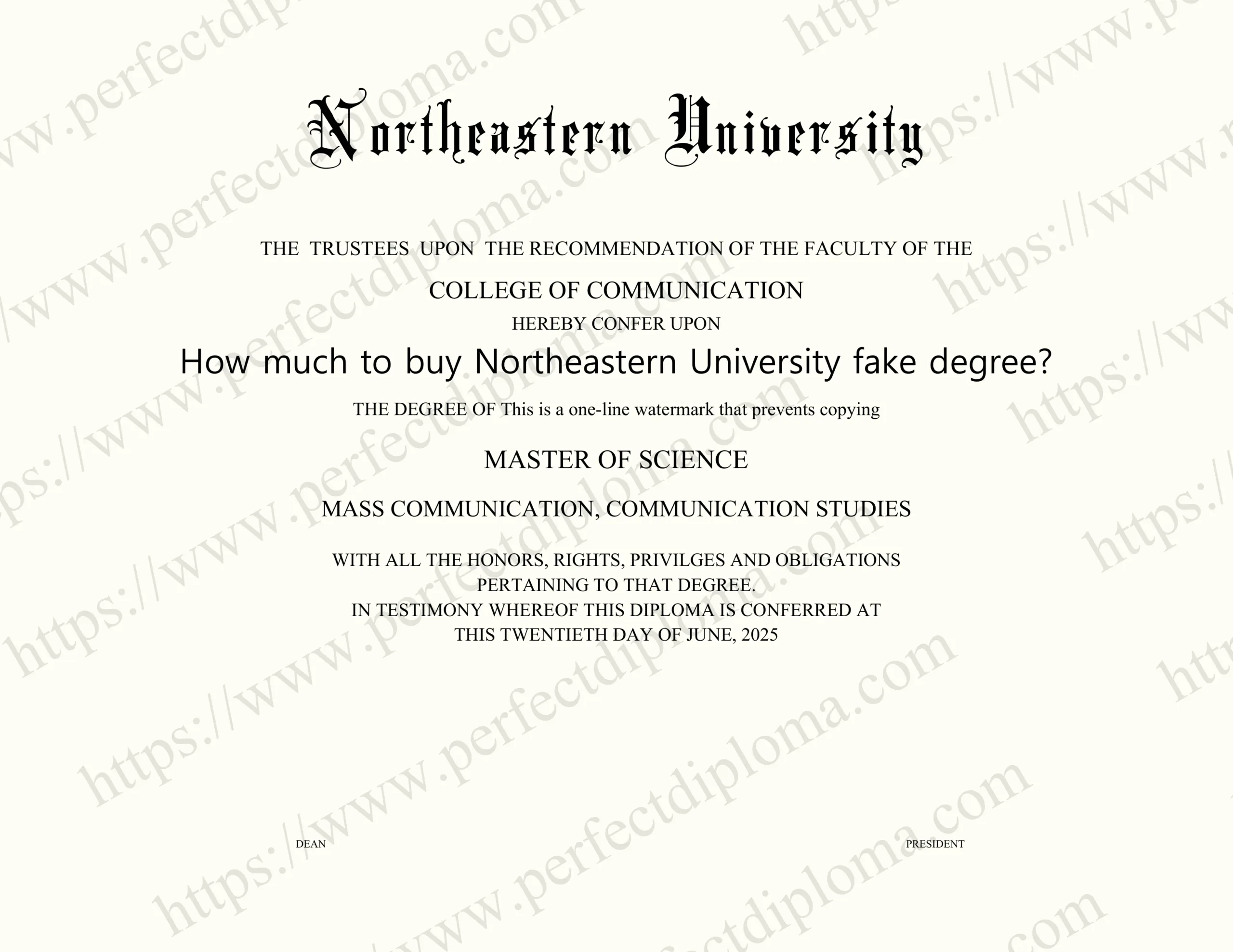 How much to buy Northeastern University fake degree?