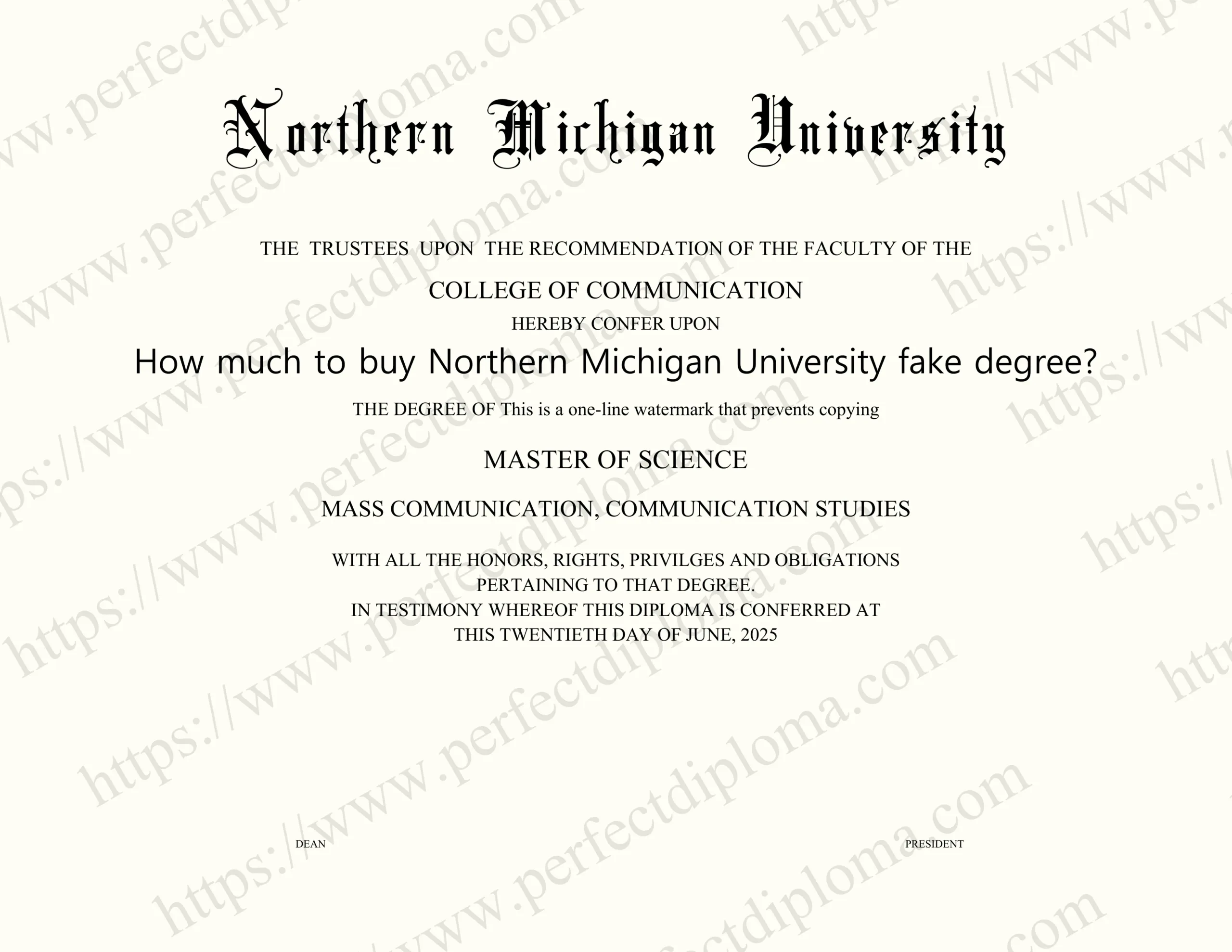 How much to buy Northern Michigan University fake degree?