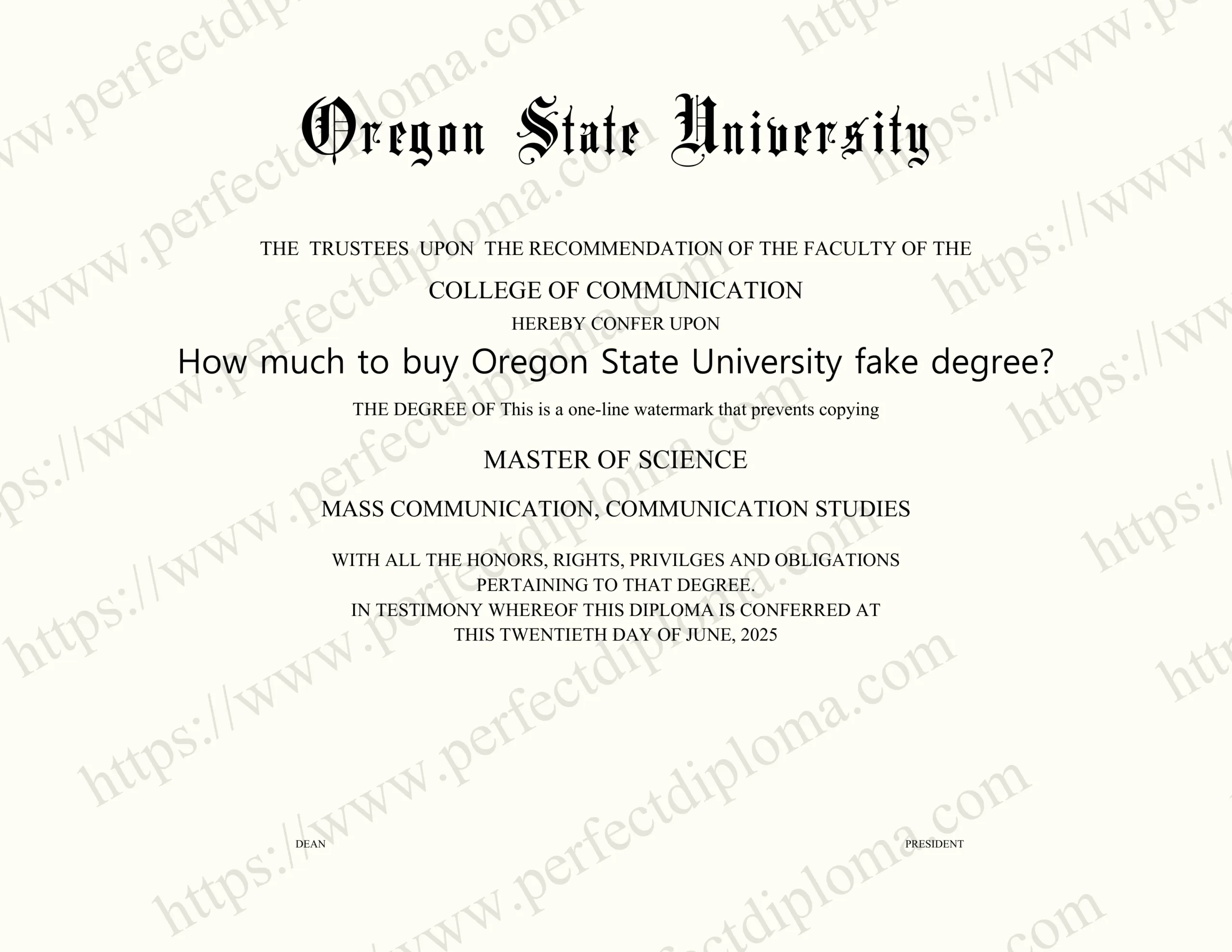 How much to buy Oregon State University fake degree?