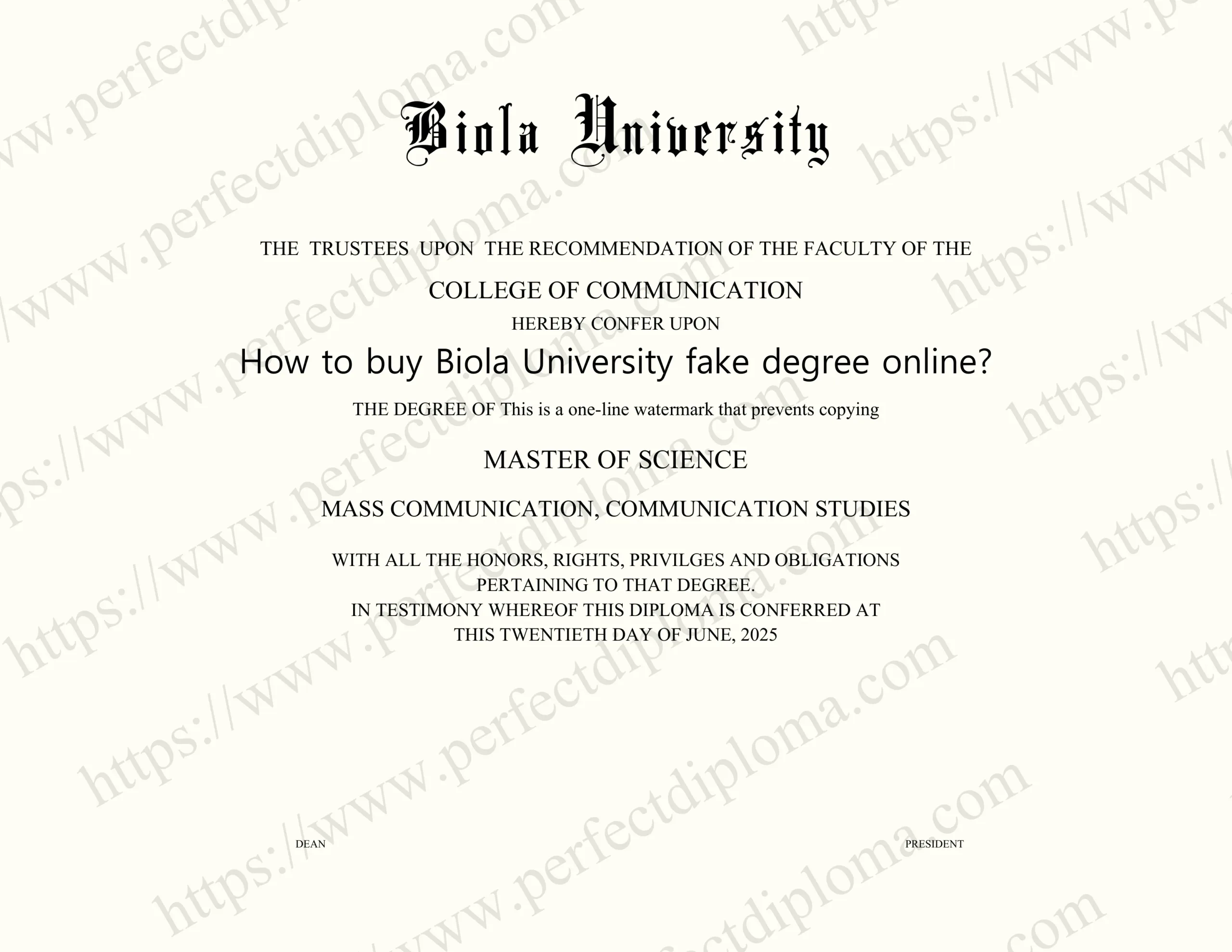 How to buy Biola University fake degree online?