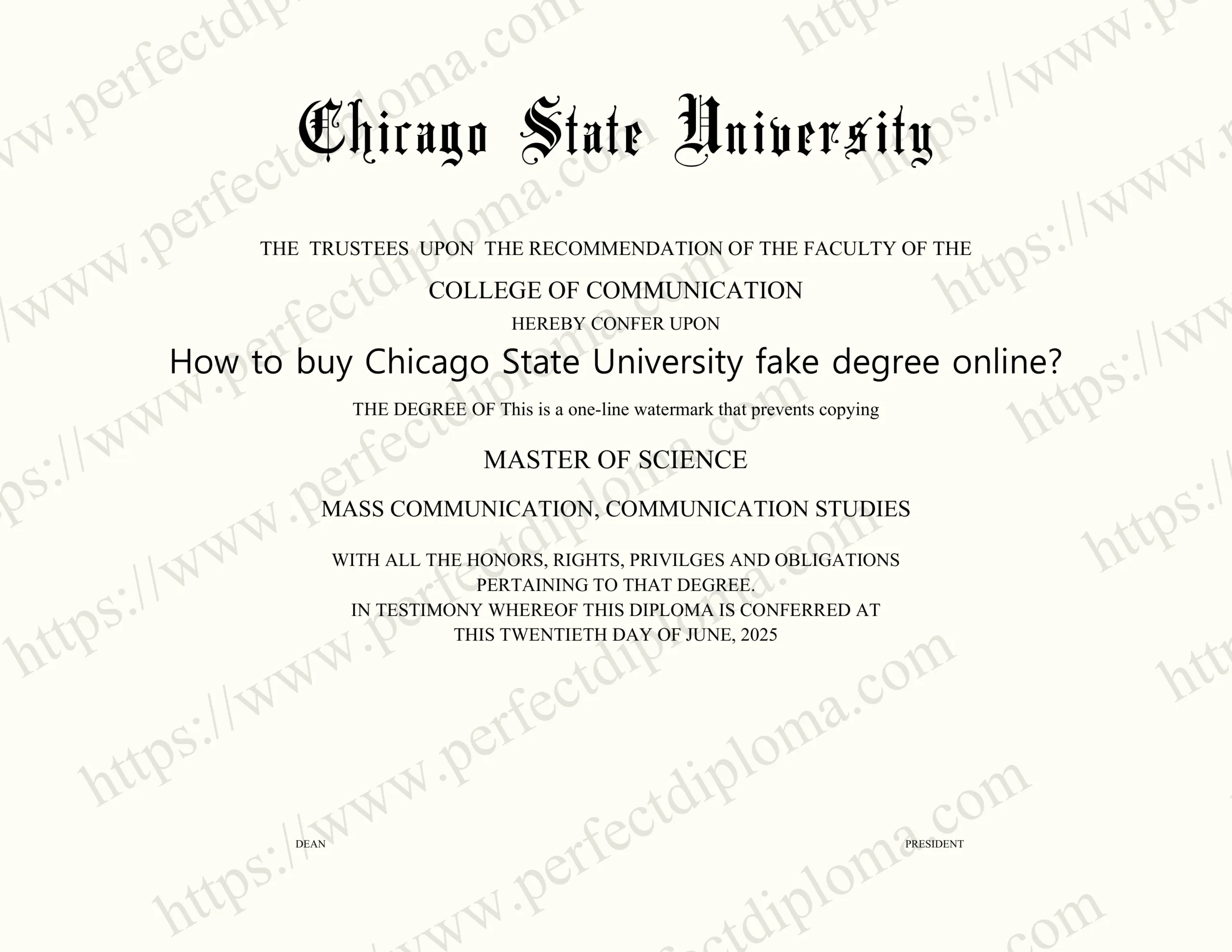 How to buy Chicago State University fake degree online?
