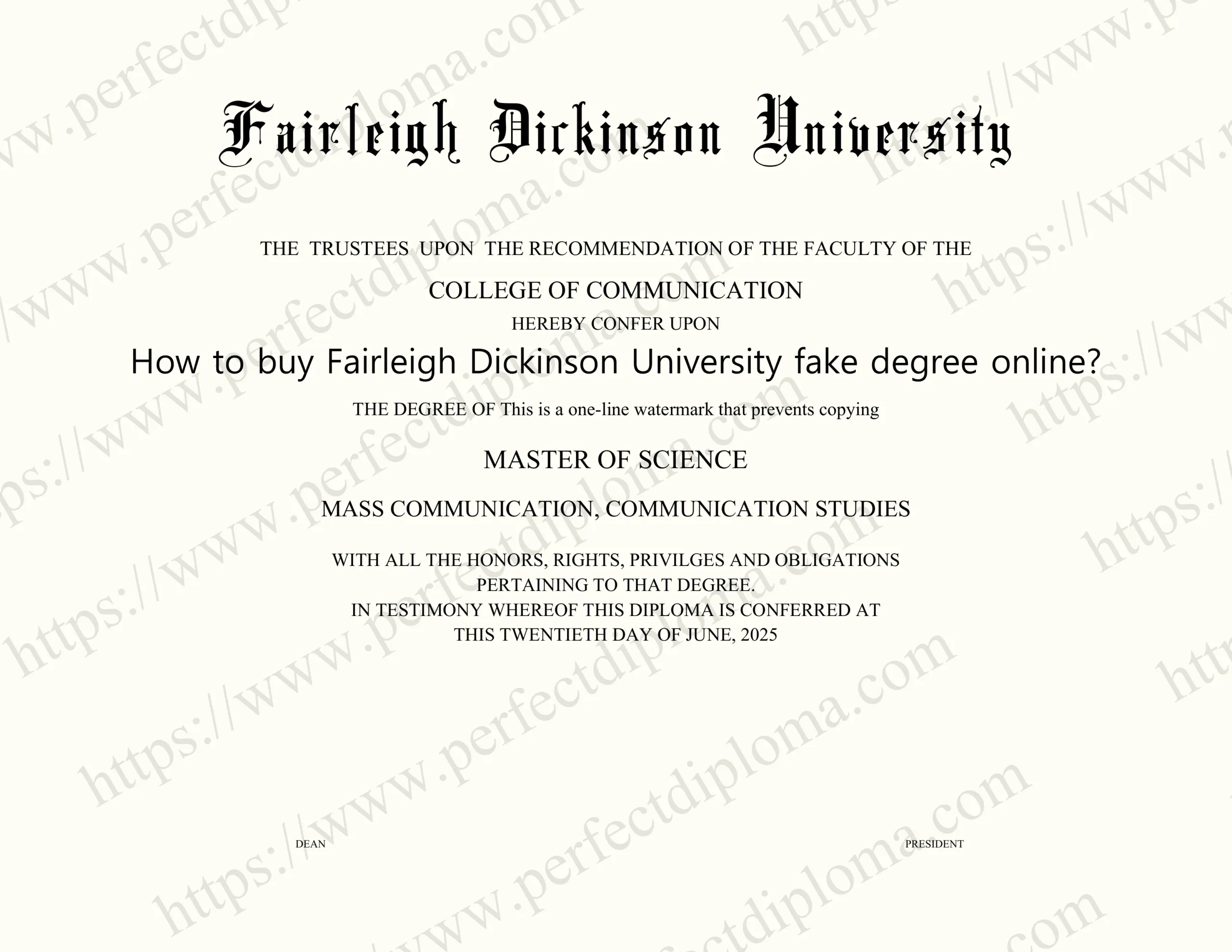How to buy Fairleigh Dickinson University fake degree online?