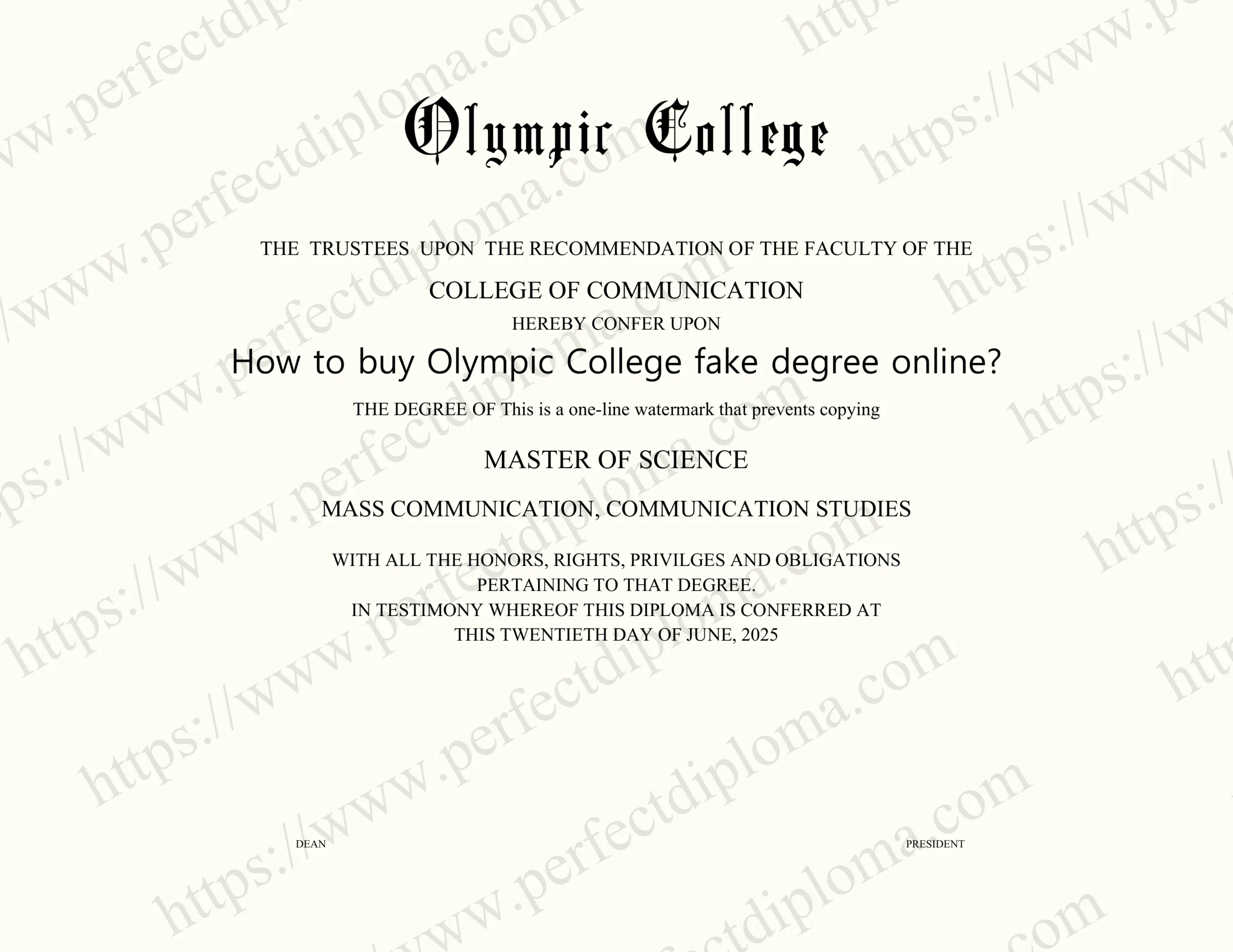 How to buy Olympic College fake degree online?