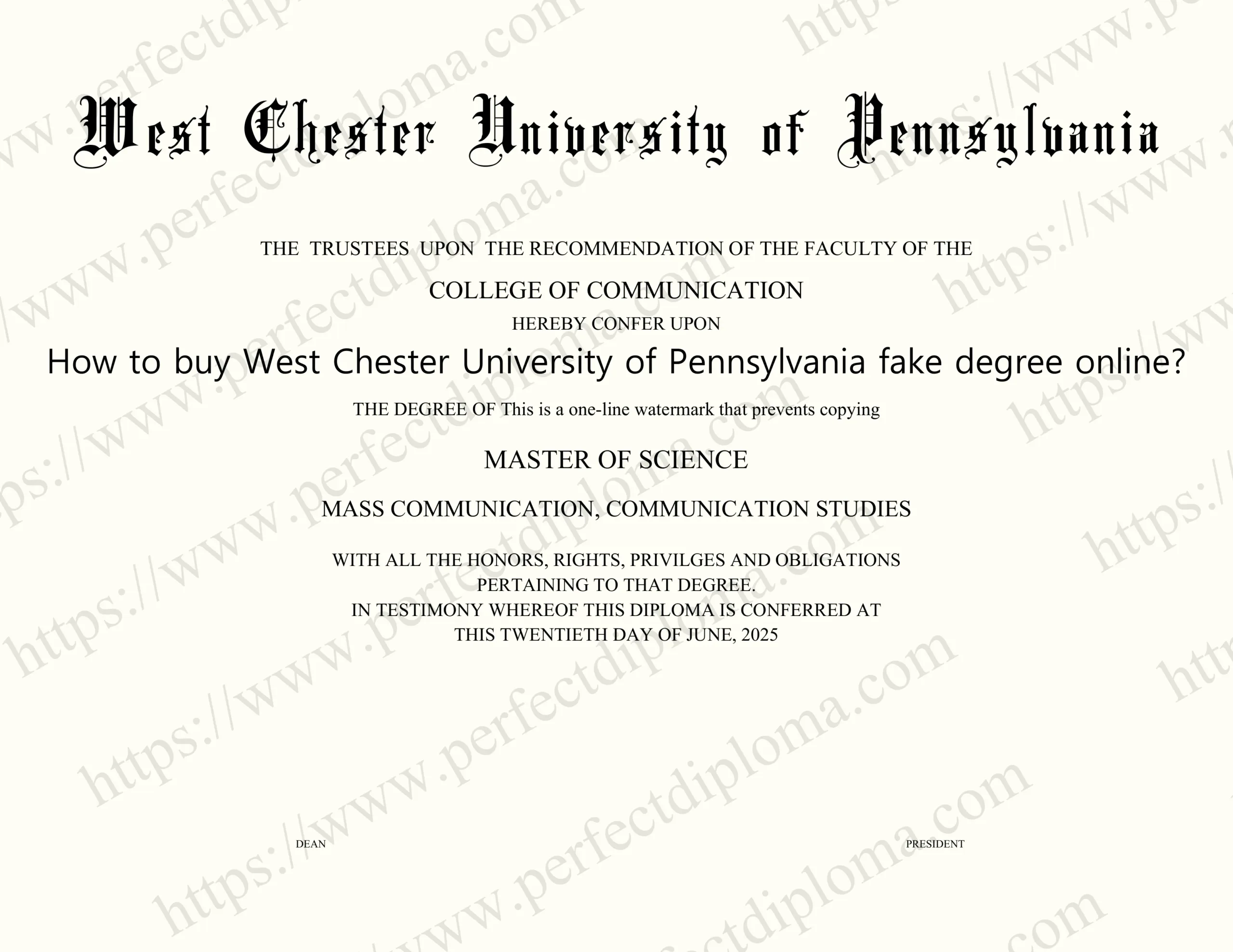 How to buy West Chester University of Pennsylvania fake degree online?
