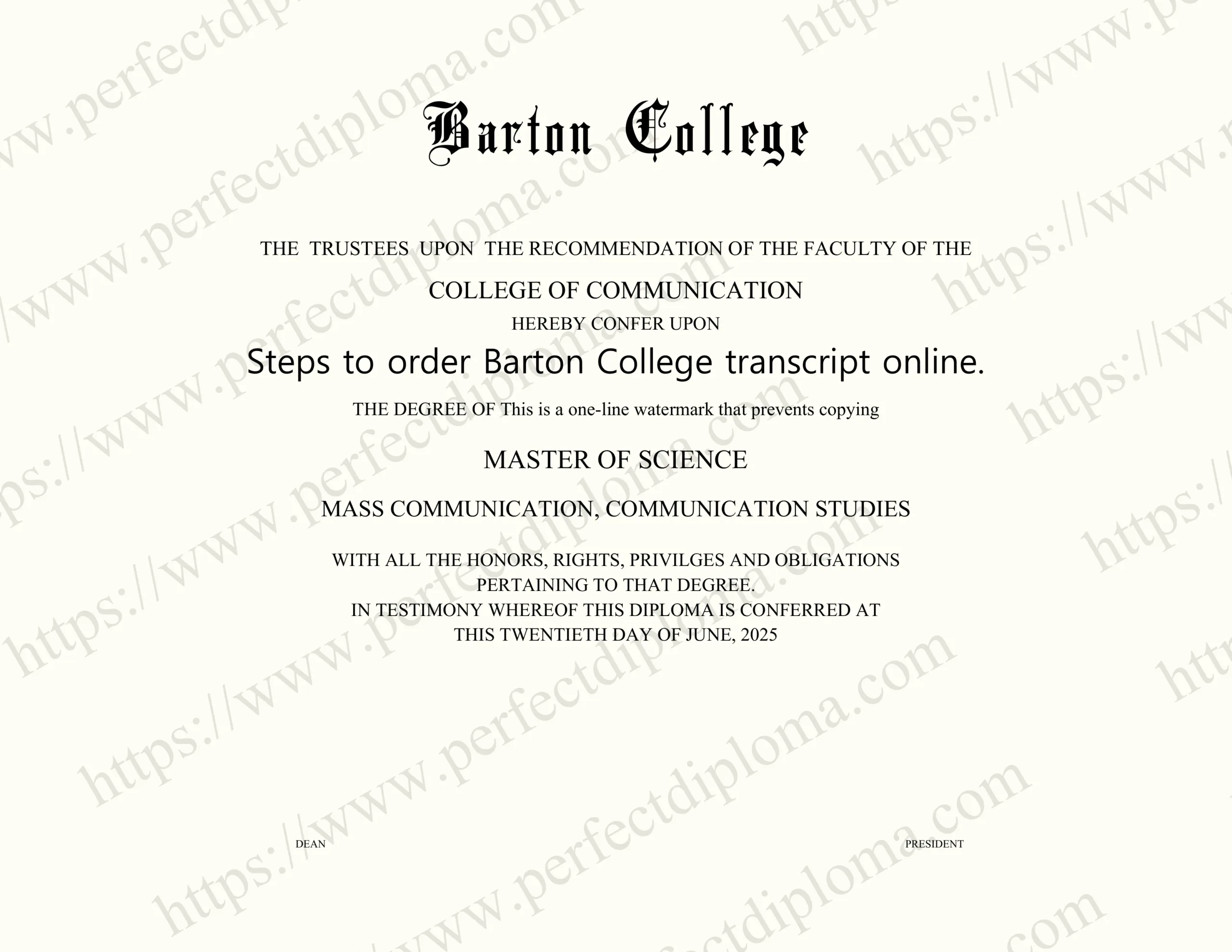 Steps to order Barton College transcript online.