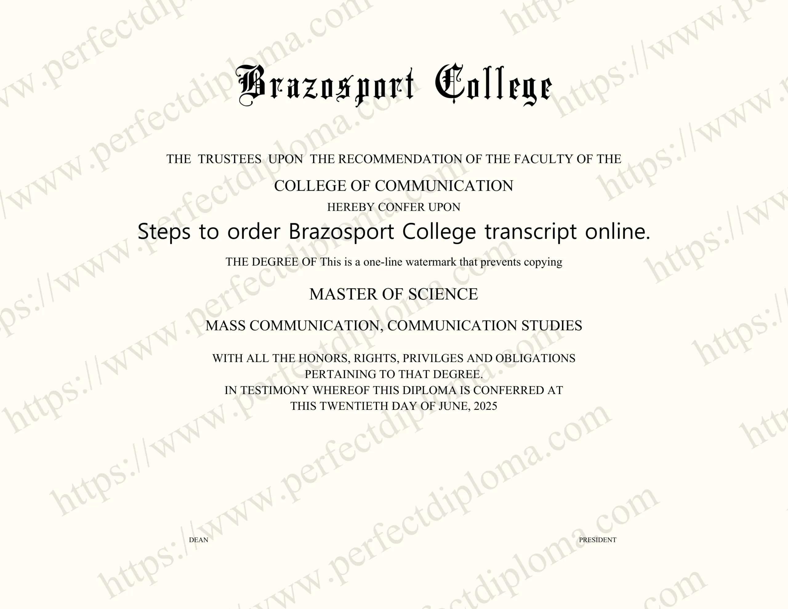 Steps to order Brazosport College transcript online.