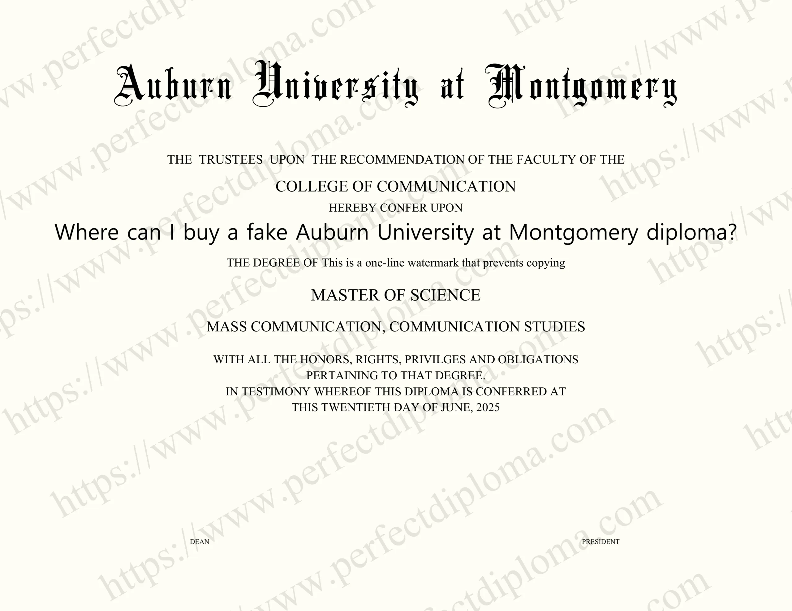Where can I buy a fake Auburn University at Montgomery diploma?