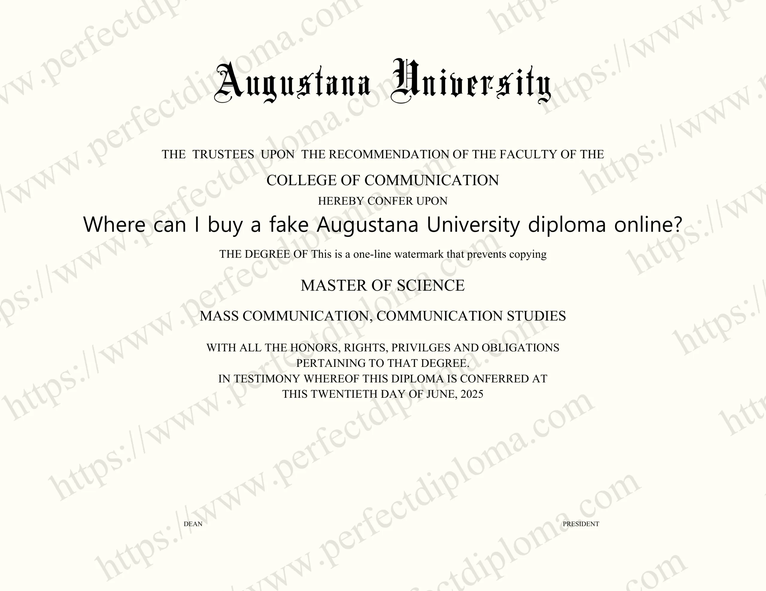 Where can I buy a fake Augustana University diploma online?