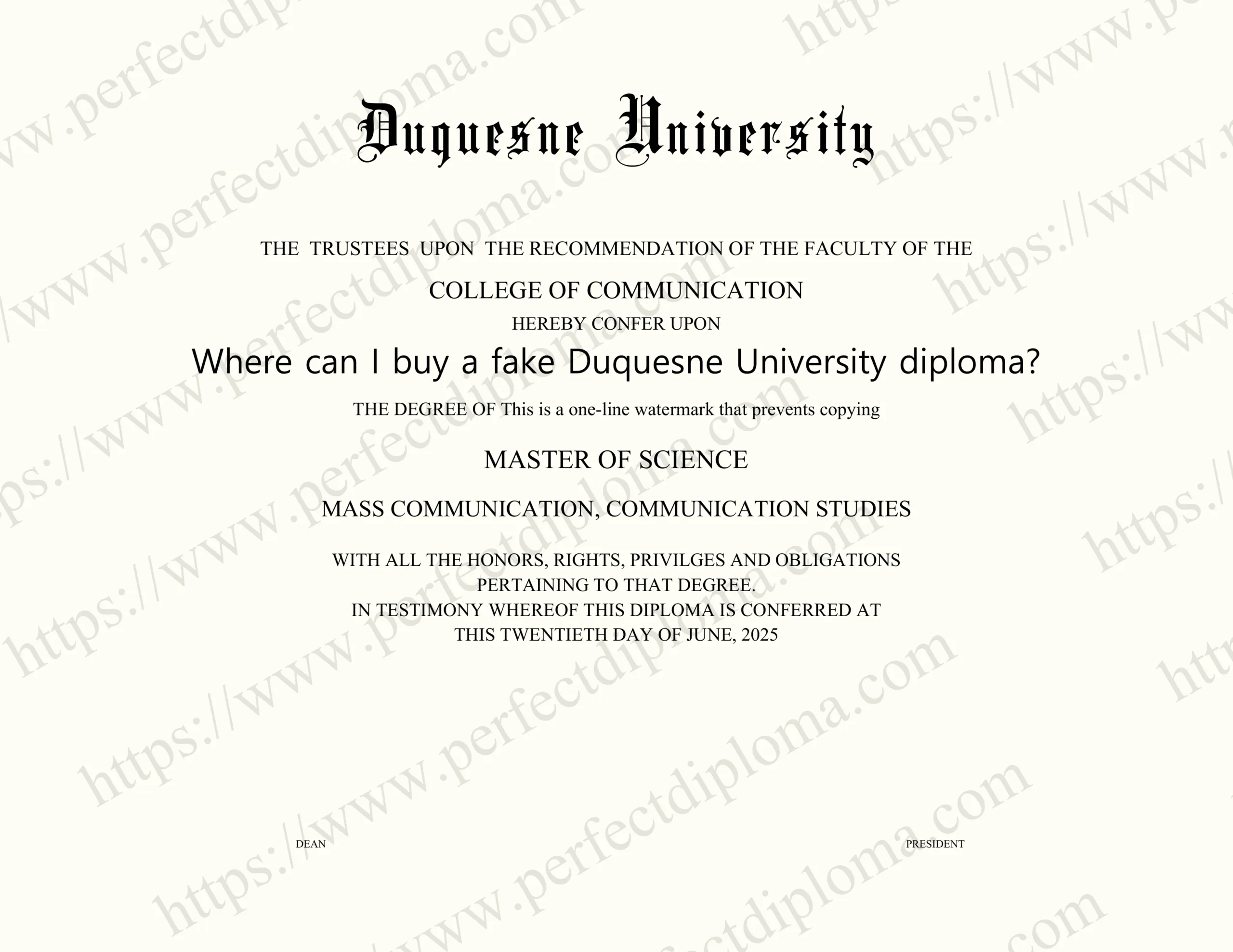 Where can I buy a fake Duquesne University diploma?